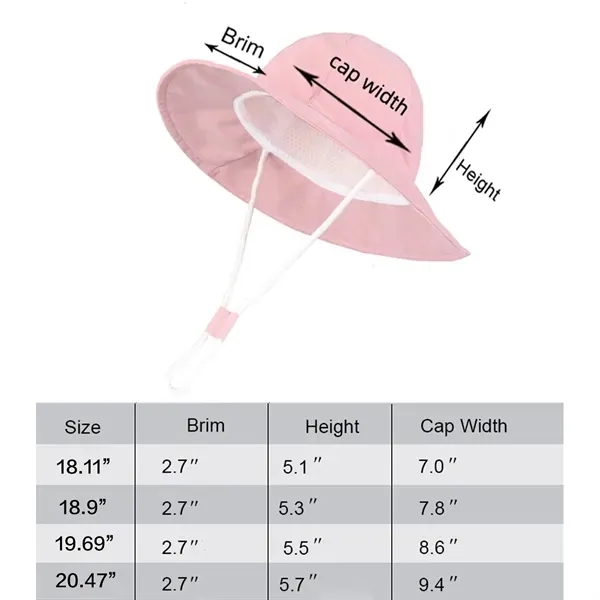 Baby Sun Hat with Solid Color UV Protection Cap 4