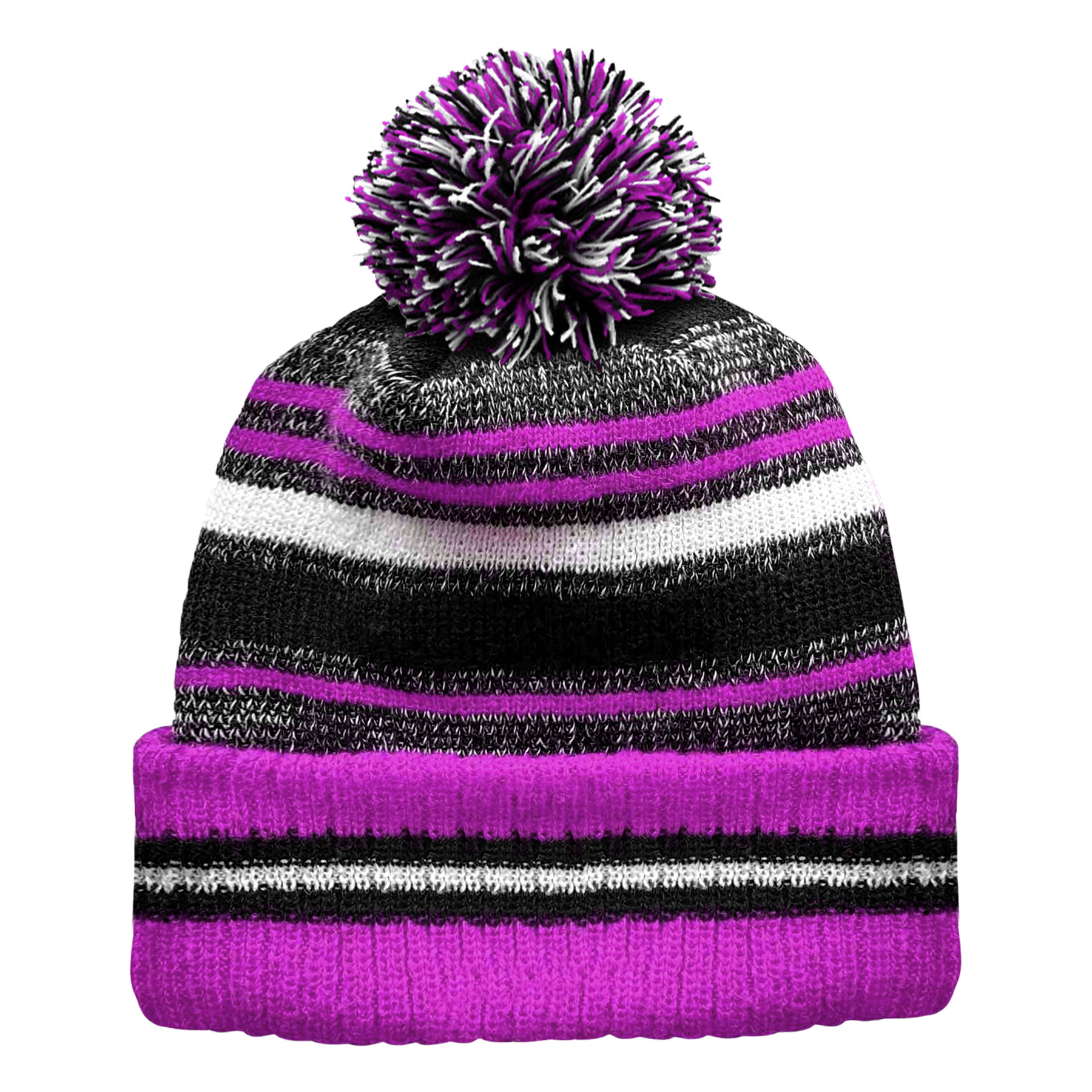 Classic Cuff Winter Beanie Hat with Pom Toque 7