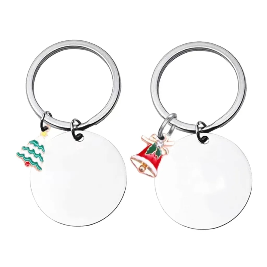 Customized Christmas circular keychain 4