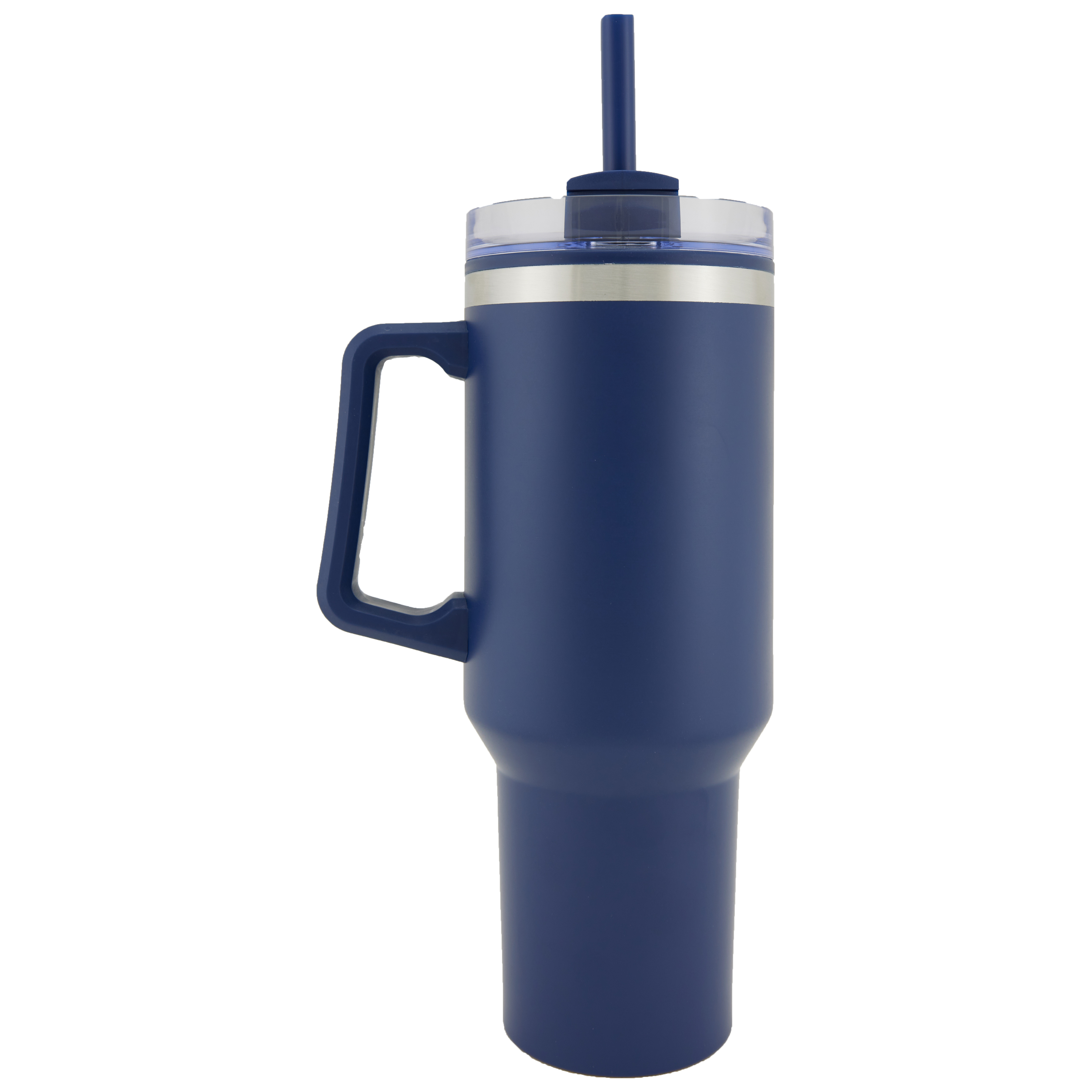 Madison 40 Oz. Double Wall SS/PP Tumbler w/Handle and Straw (Navy Blue) 2