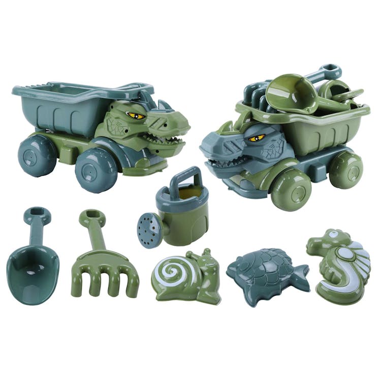 Sand Dinosaur Trucks with Accessories Two Assorted - 11.5" 1