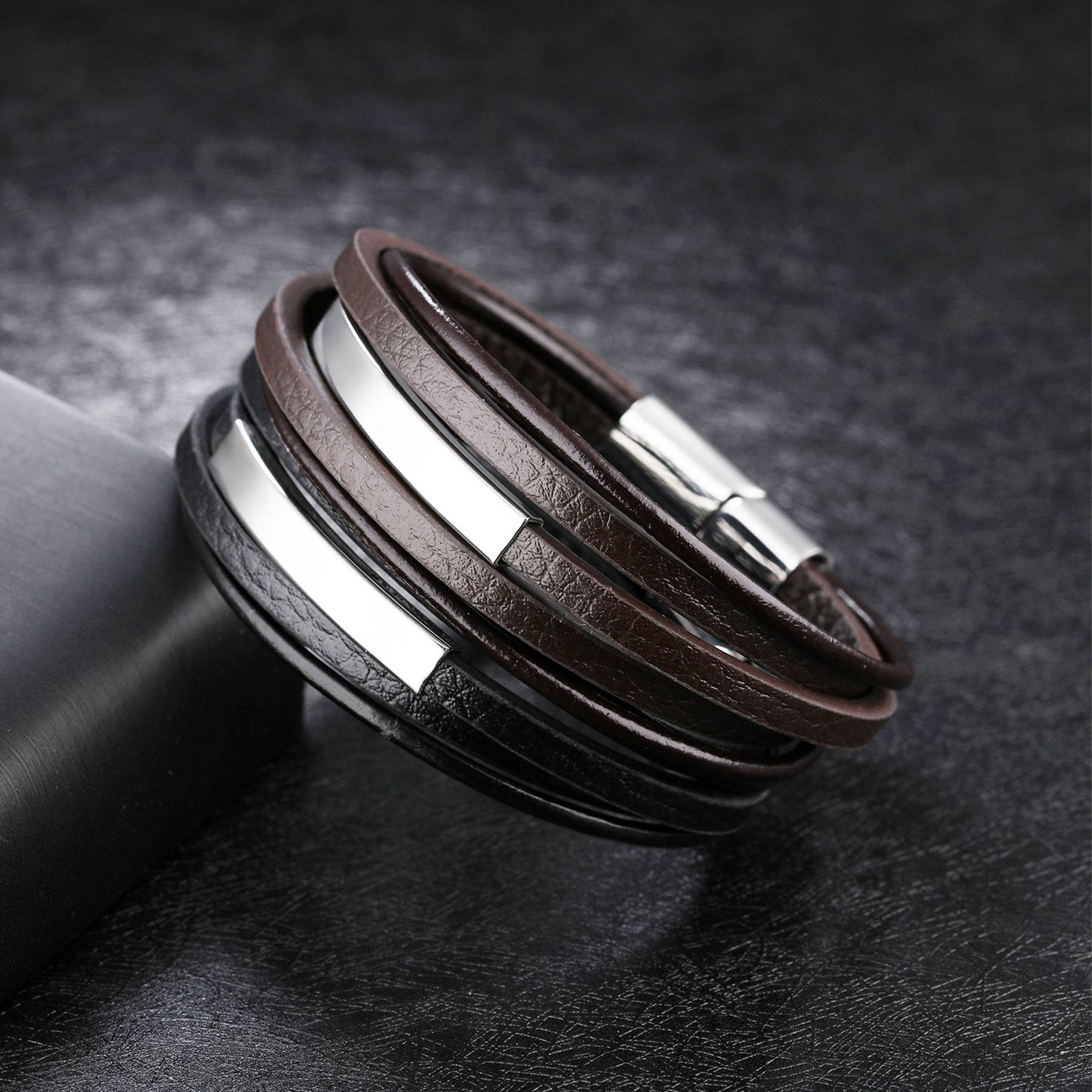 PU multi-layer fashion creative bracelet 6