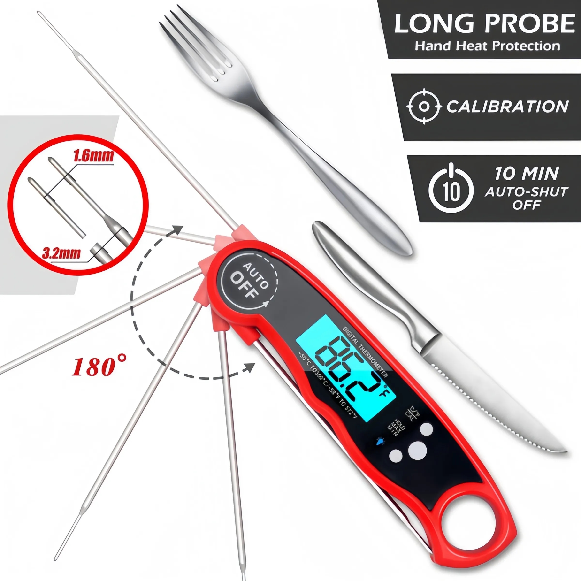 Electronic barbecue kitchen food thermometer 6