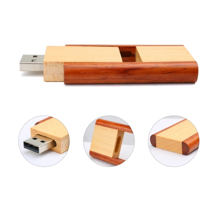 2 GB swivel wood usb drive 6