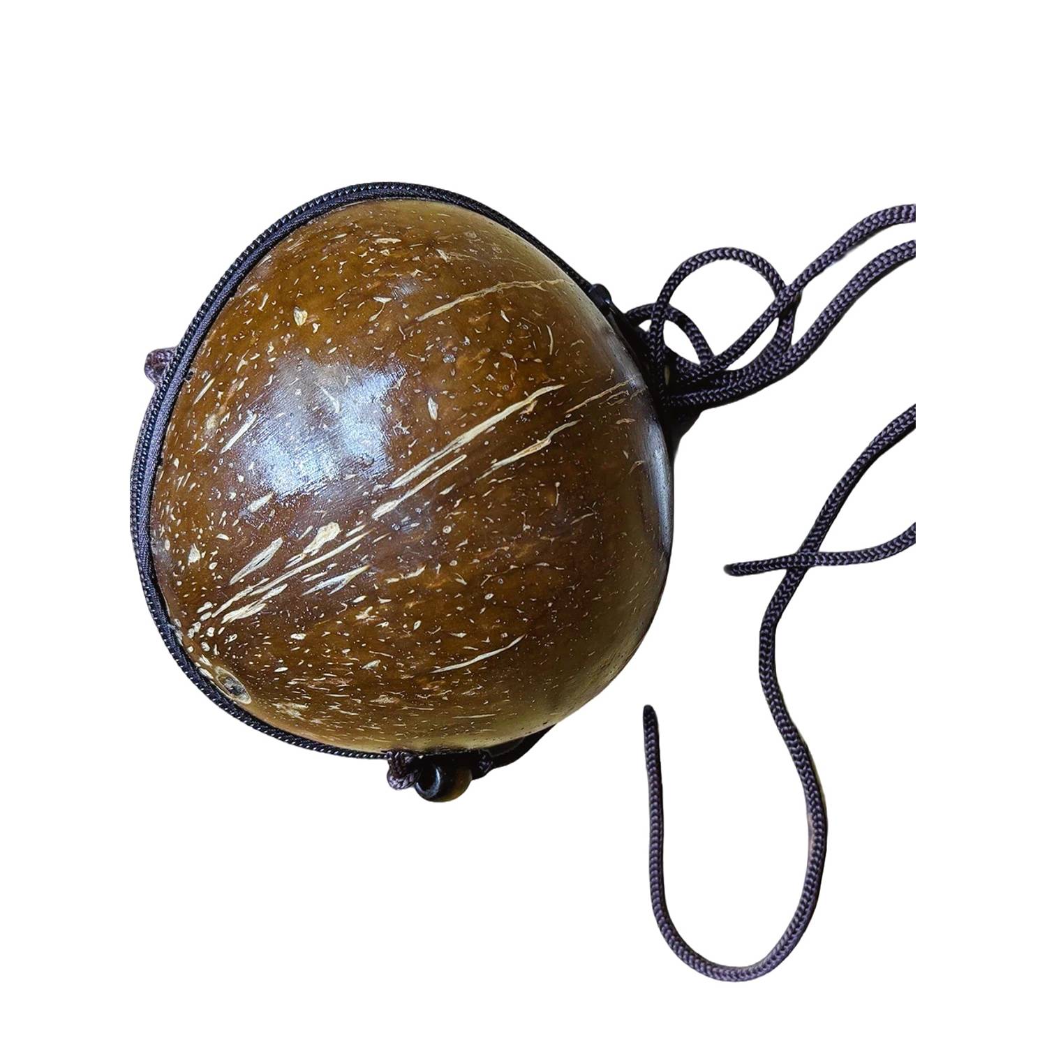 Handmade Coconut Shell Zipper Crossbody Bag 7