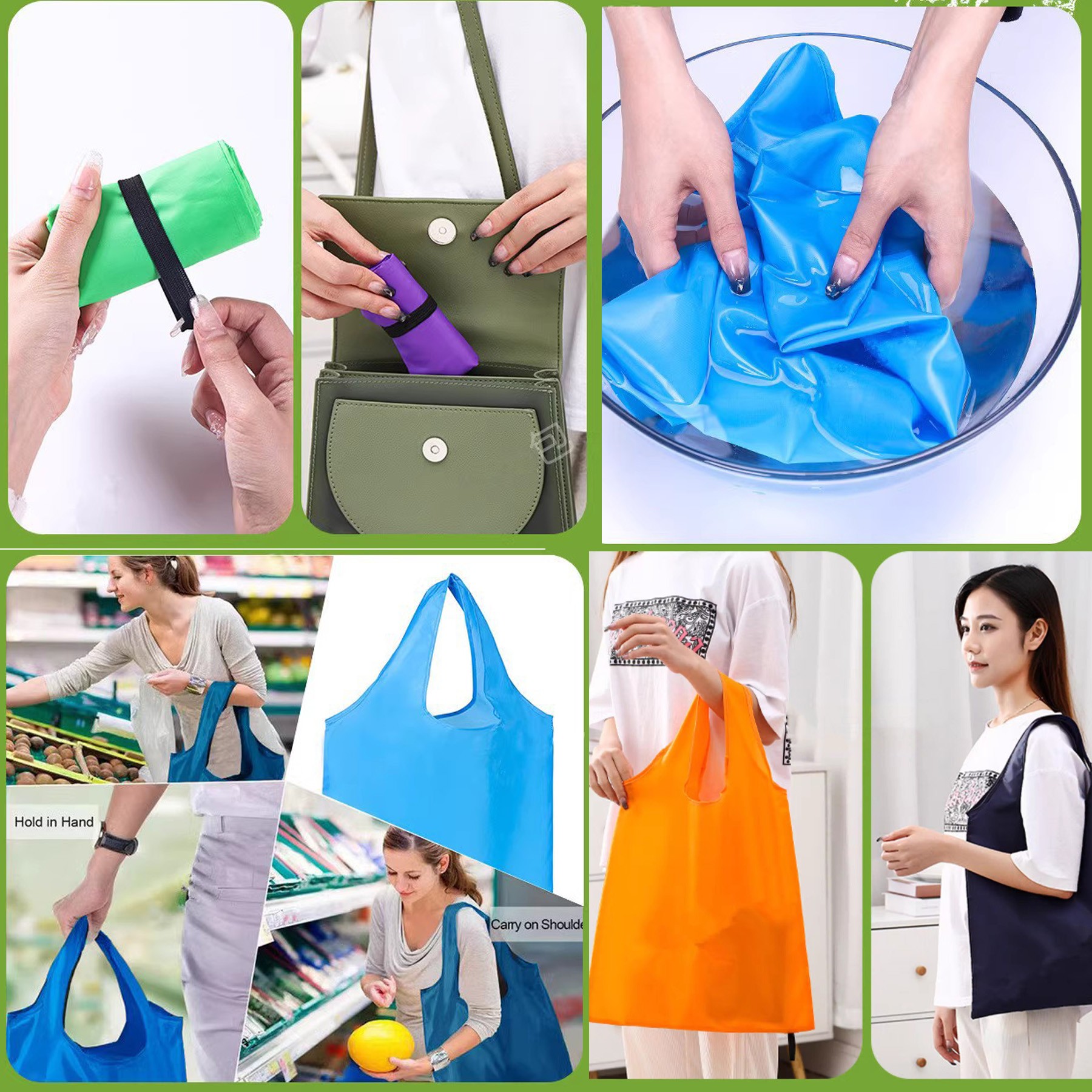 Foldable Reusable Shopping Tote Bag 2