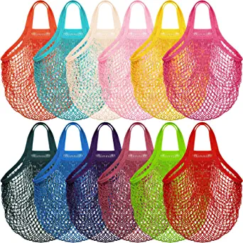 Market Cotton Kitchen Netted Portable Tote Bag 11