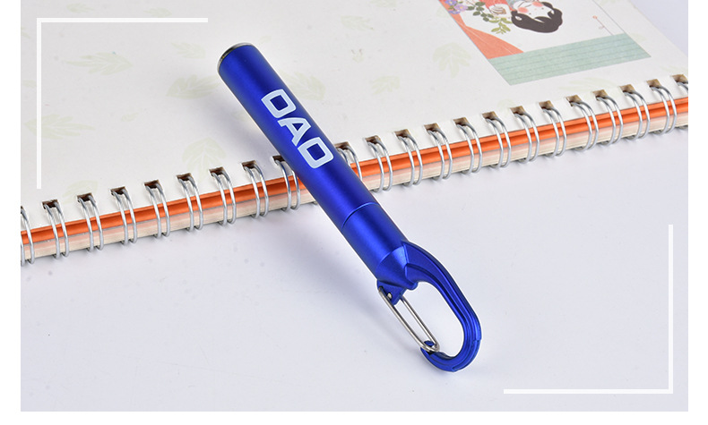Carabiner Ballpoint Pen with LED Flashlight 3