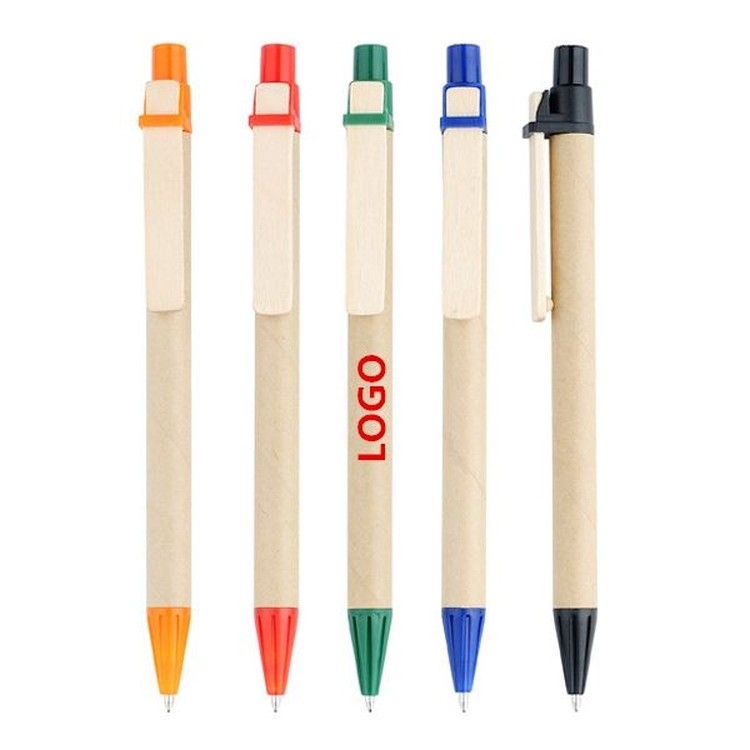Eco-Friendly Recycled Paper Barrel Ball Pen 2
