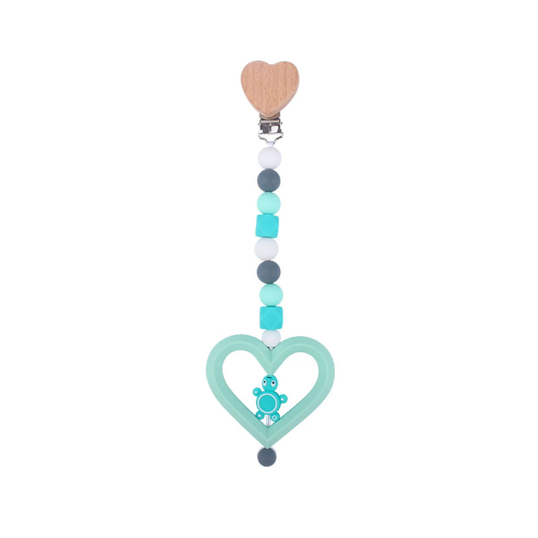 Heart Silicone Animal Pacifier Chain 8