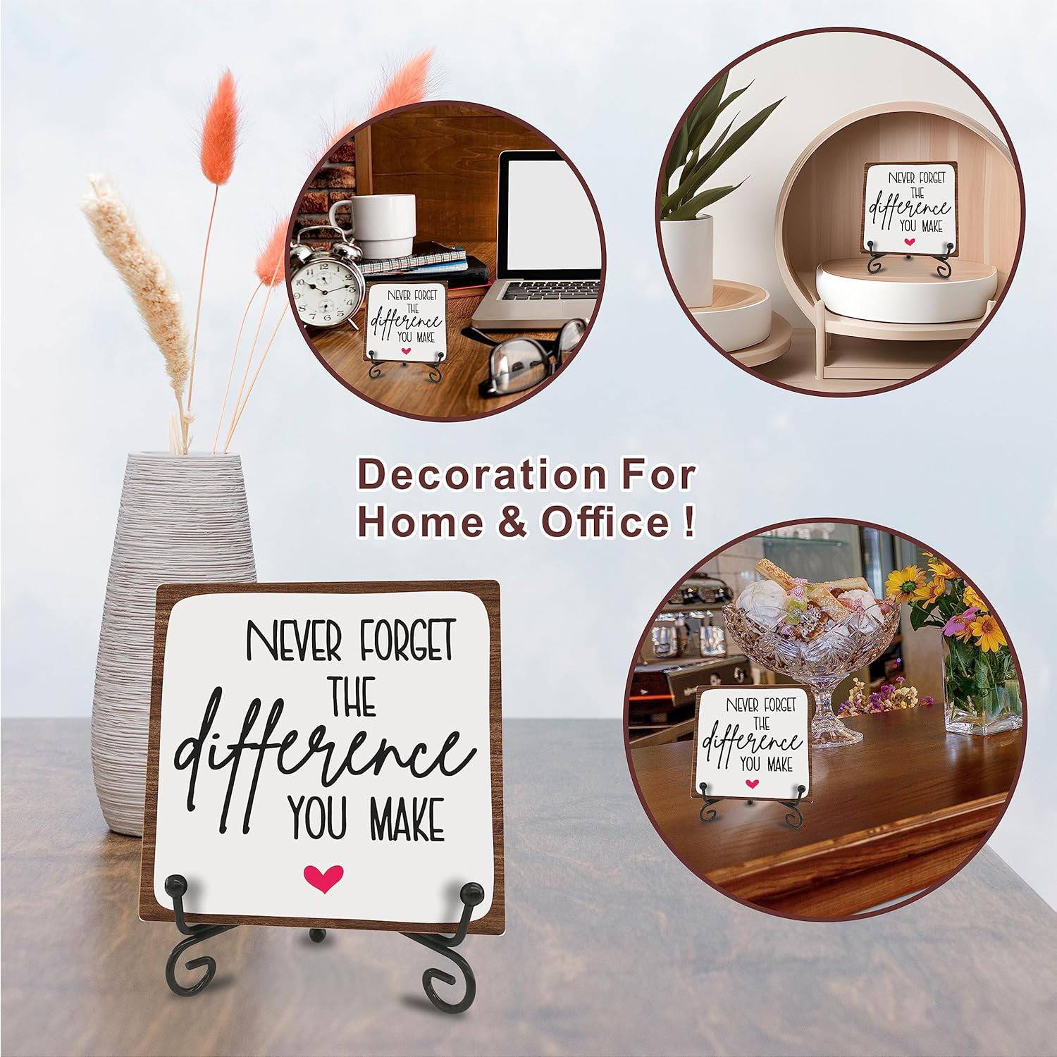 Wooden Motivational Sign w/ Stand 4