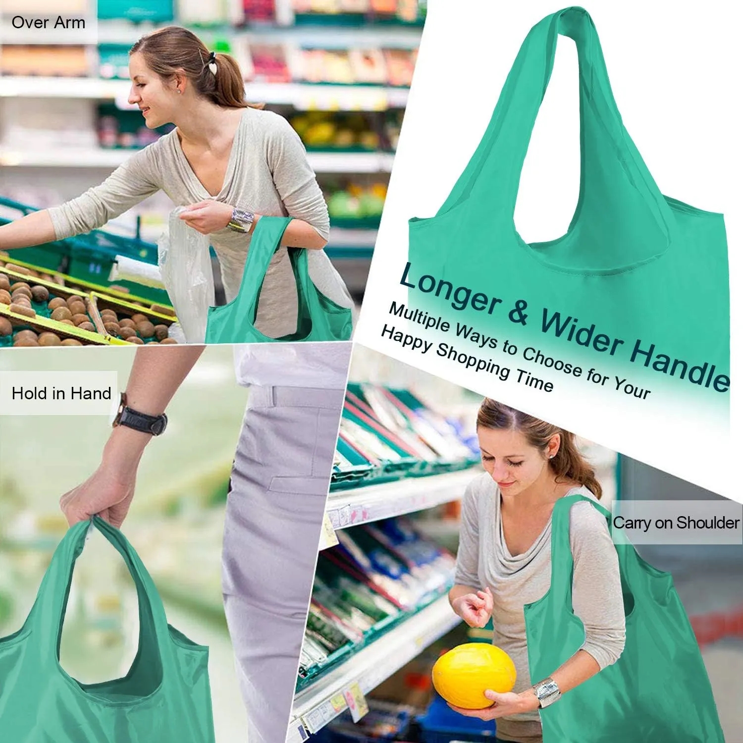 Colorful Reusable Foldable Grocery Bags 9