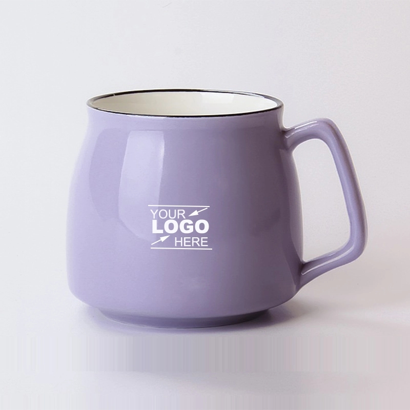 13.5oz Glossy Potbelly Ceramic Coffee Mugs 3