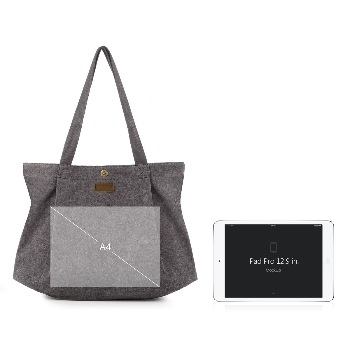 Canvas Tote Bag For Women School Work Travel And Shopping 3