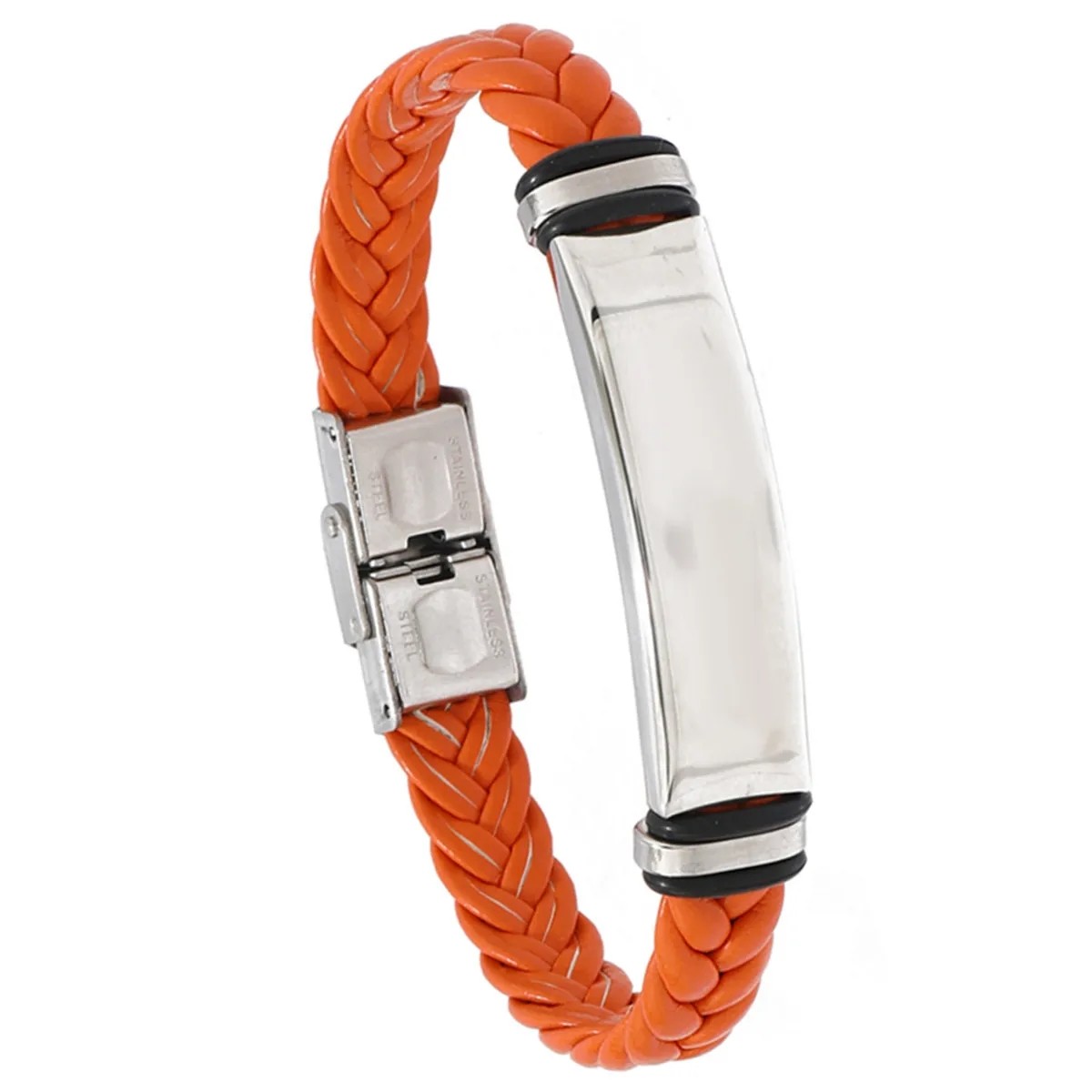 Stainless Steel Leather Wrist Strap 6