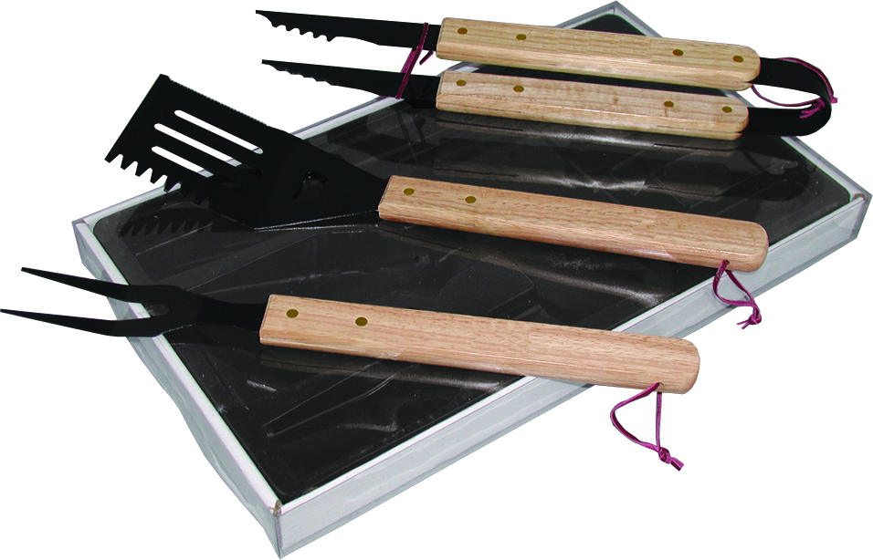 Premium Wood Handle BBQ Set 13