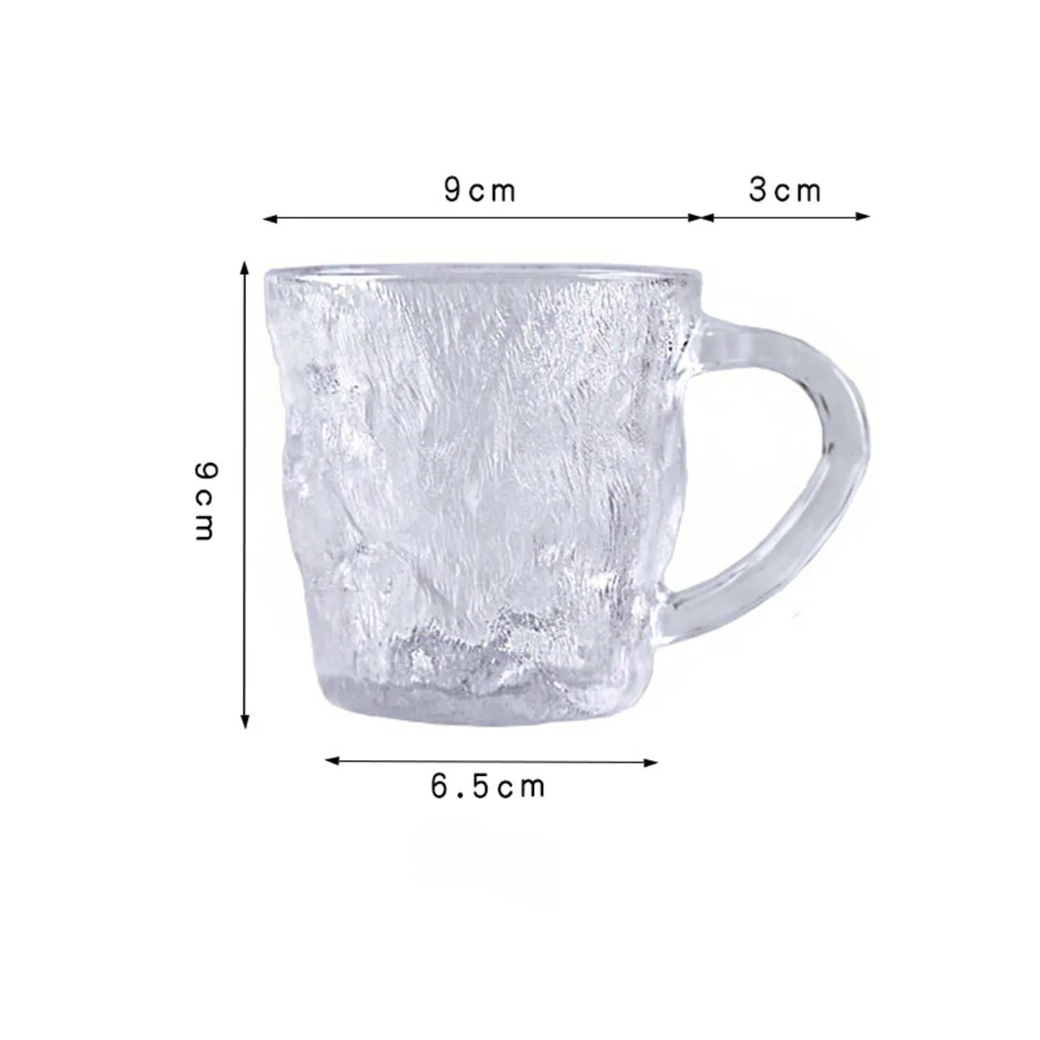 10Oz Glacier Pattern Glass Cup 3