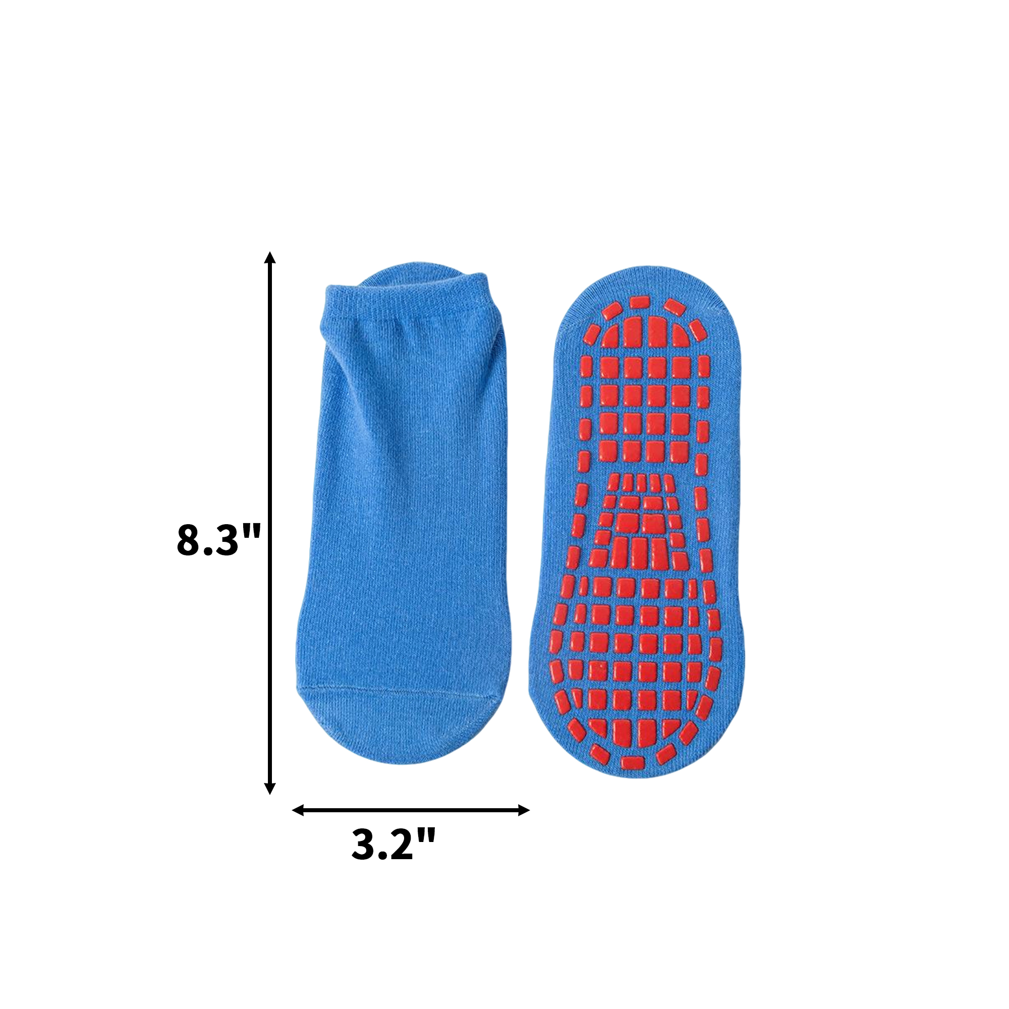 Combed Cotton Grip Sock 8.3" By 3.2" 3