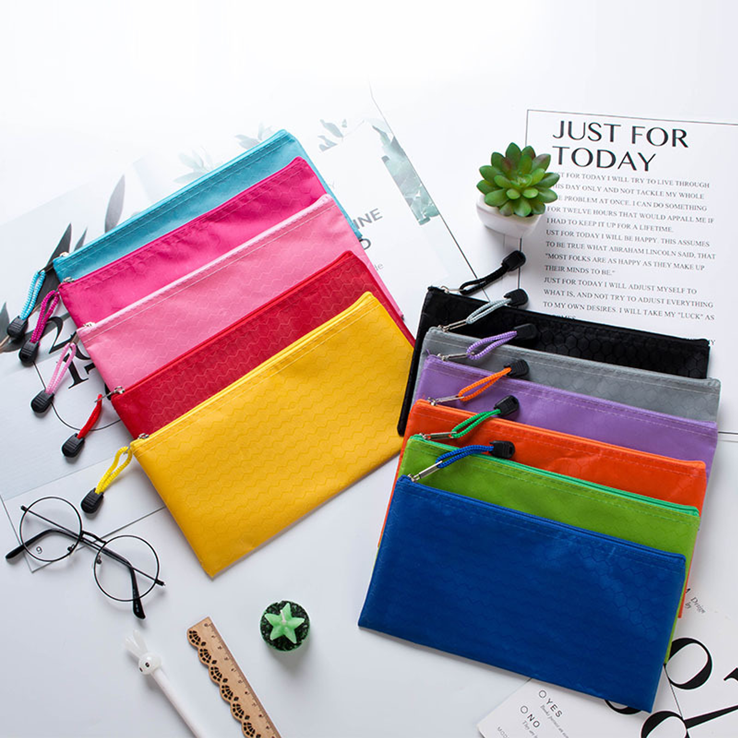 Canvas Zipper Stationery Bag 100MOQ 4