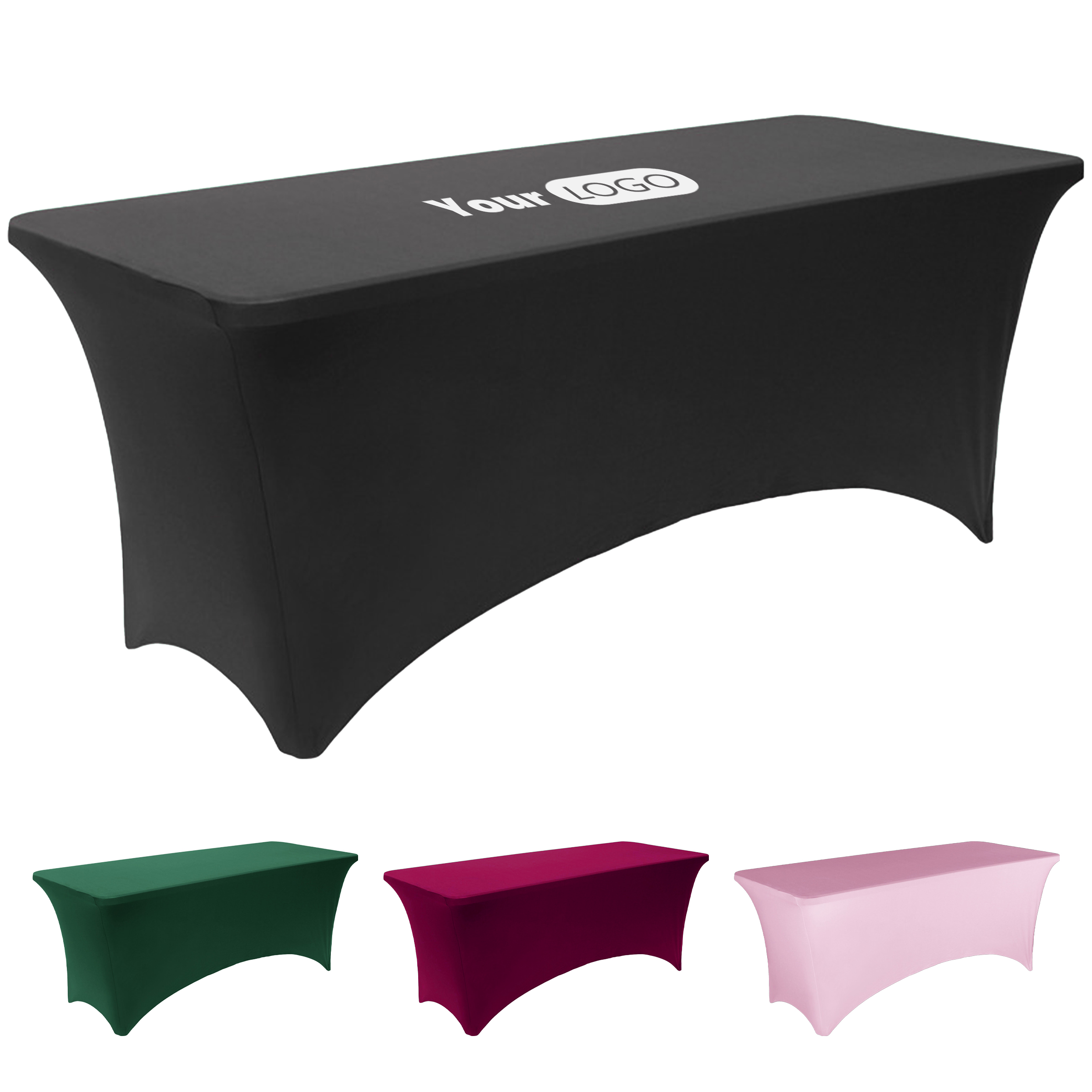 Microfiber Cloth Customizable Stretch Table Cover For Events 2