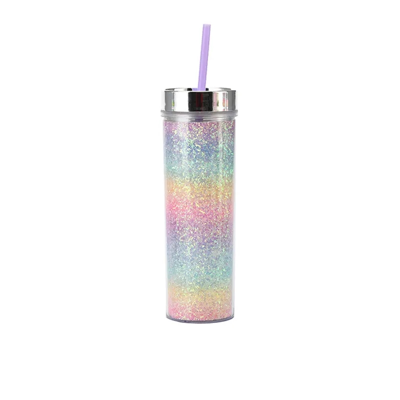 16OZ Double Plastic Straw Cup 8
