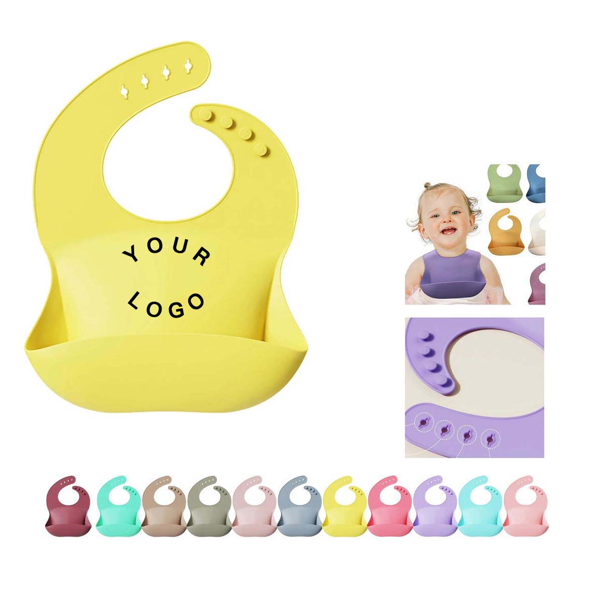 Soft Silicone Baby Bib for Toddlers and Infants 2