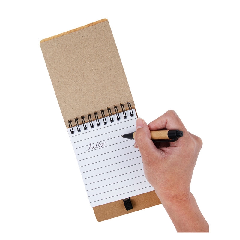 Ridgecrest 3-in-1 Bamboo Jotter w/Pen 10