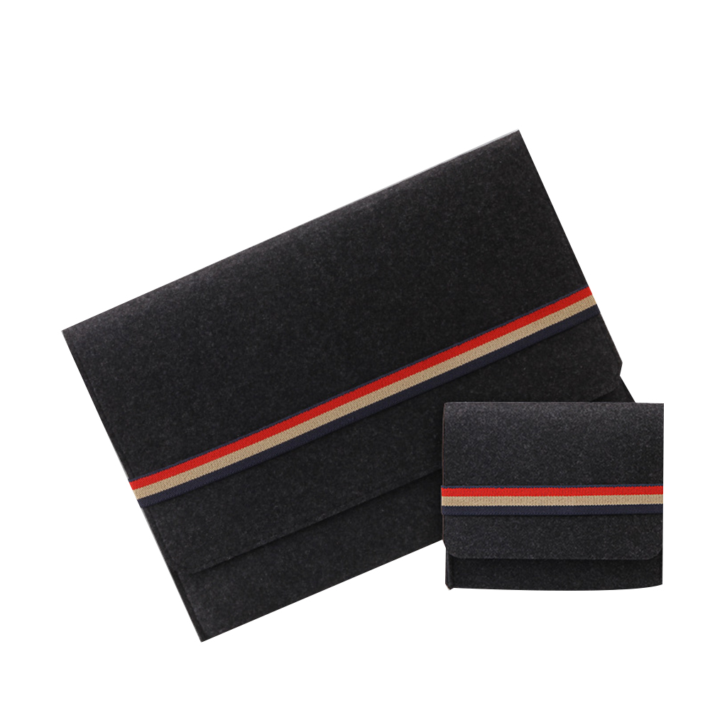 Two-in-One Felt Laptop Sleeve