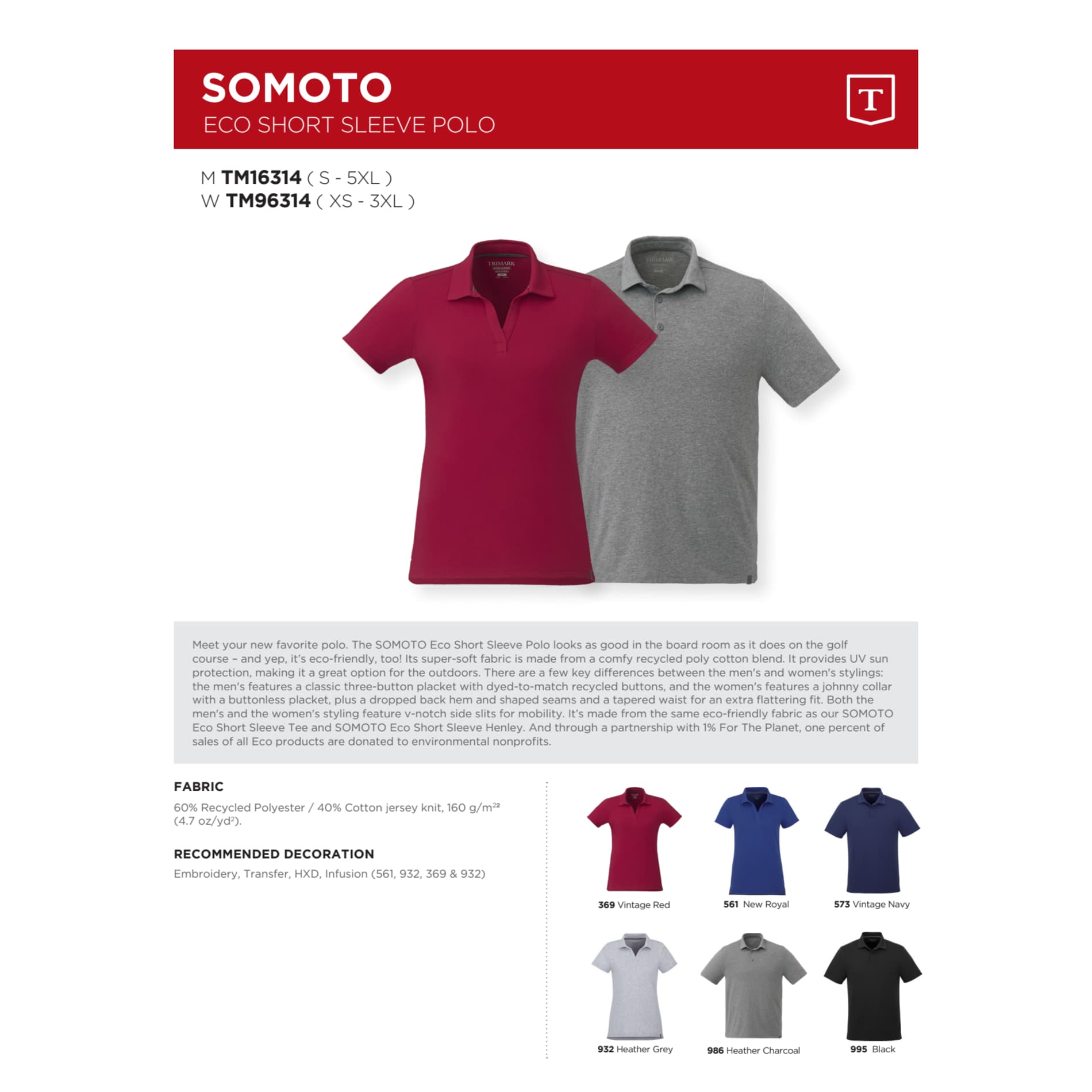 Women's SOMOTO Eco Short Sleeve Polo 83
