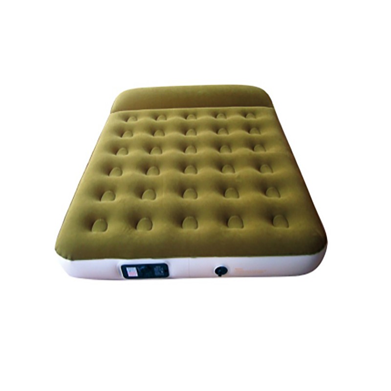 Inflatable Flocked Air Mattress with Internal Pump 5