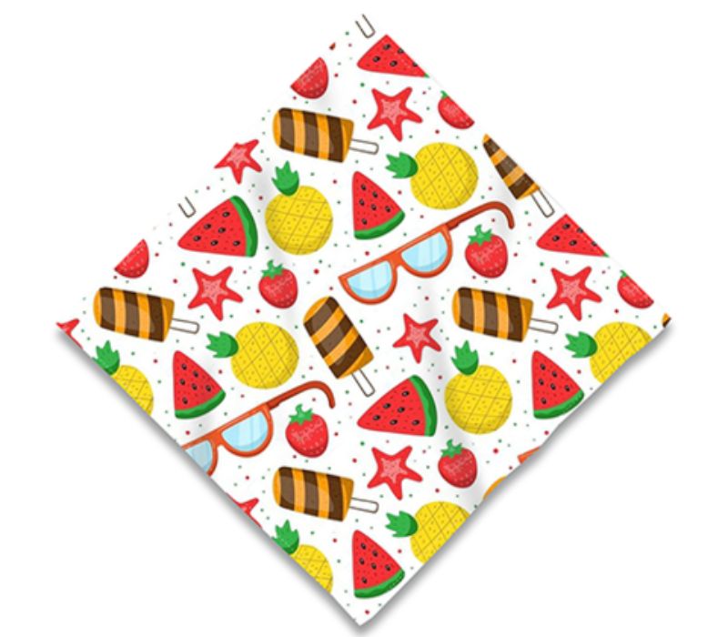 Polyester Hemmed Reusable Face Bandana 7