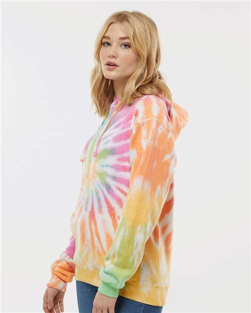 Unisex Tie-Dyed Cloud Inside-Out Fleece Hooded Sweatshirt - 8600 16
