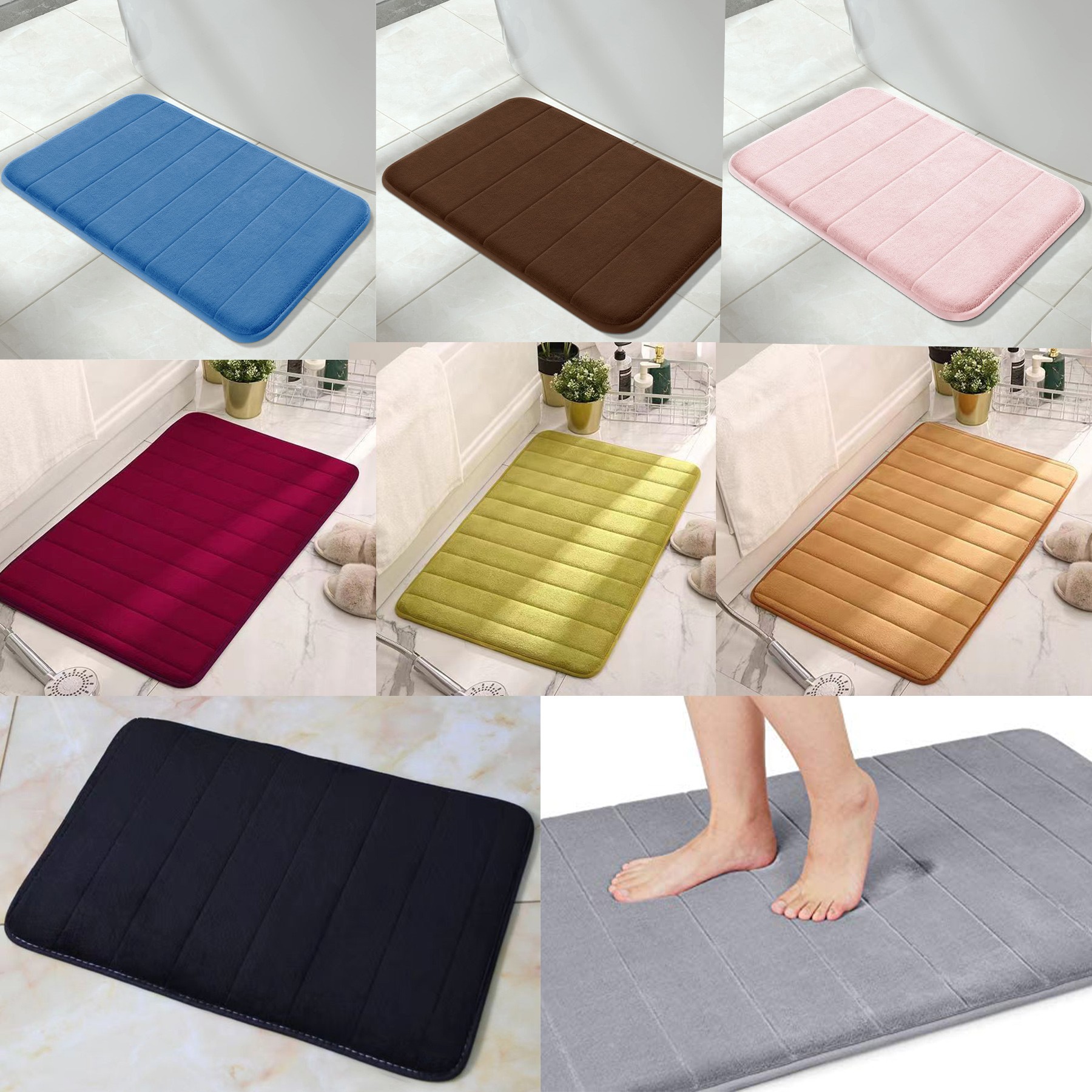 Large Memory Foam Bath Mat 2