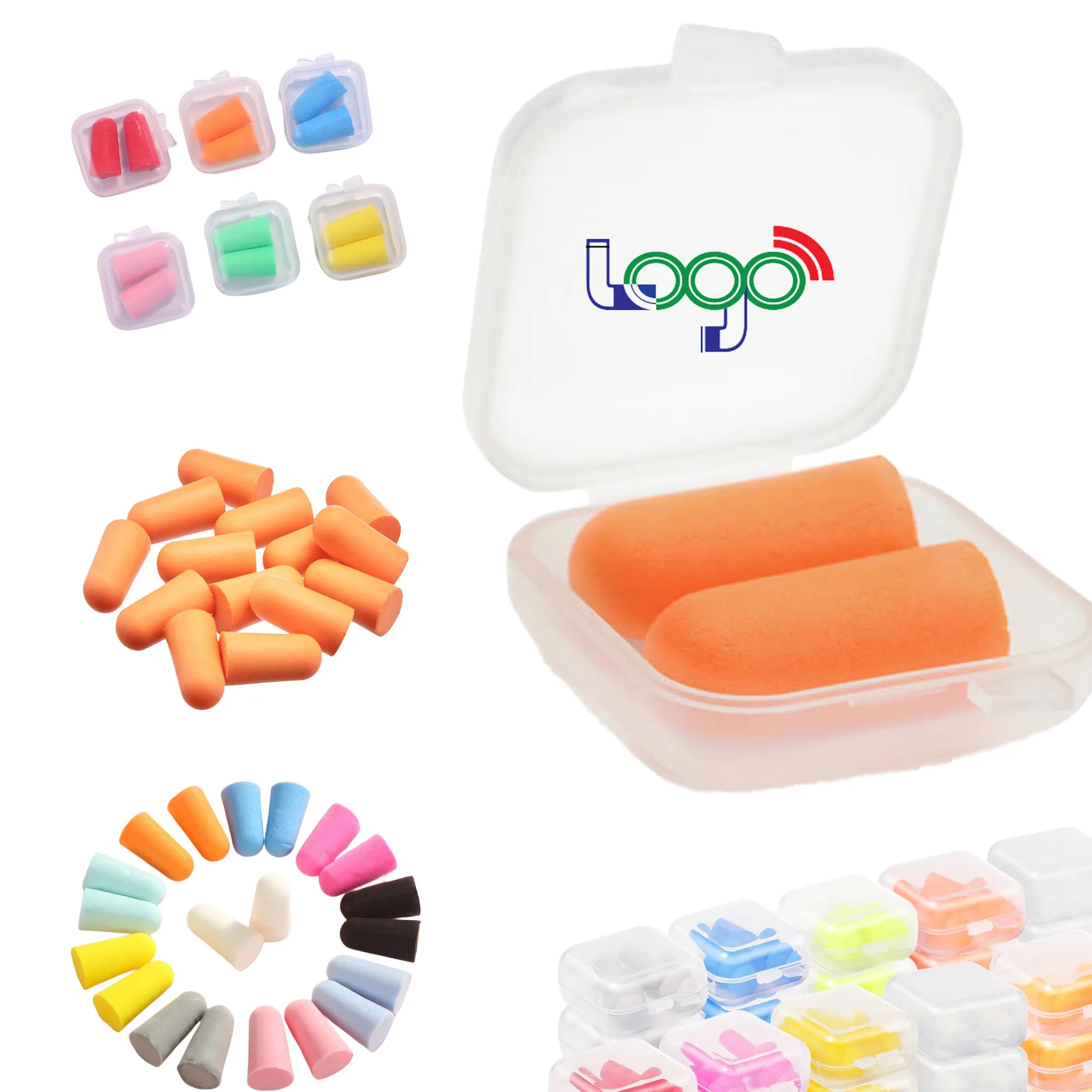 Custom Logo Blackout Soft Foam Earplugs With Travel Case 3
