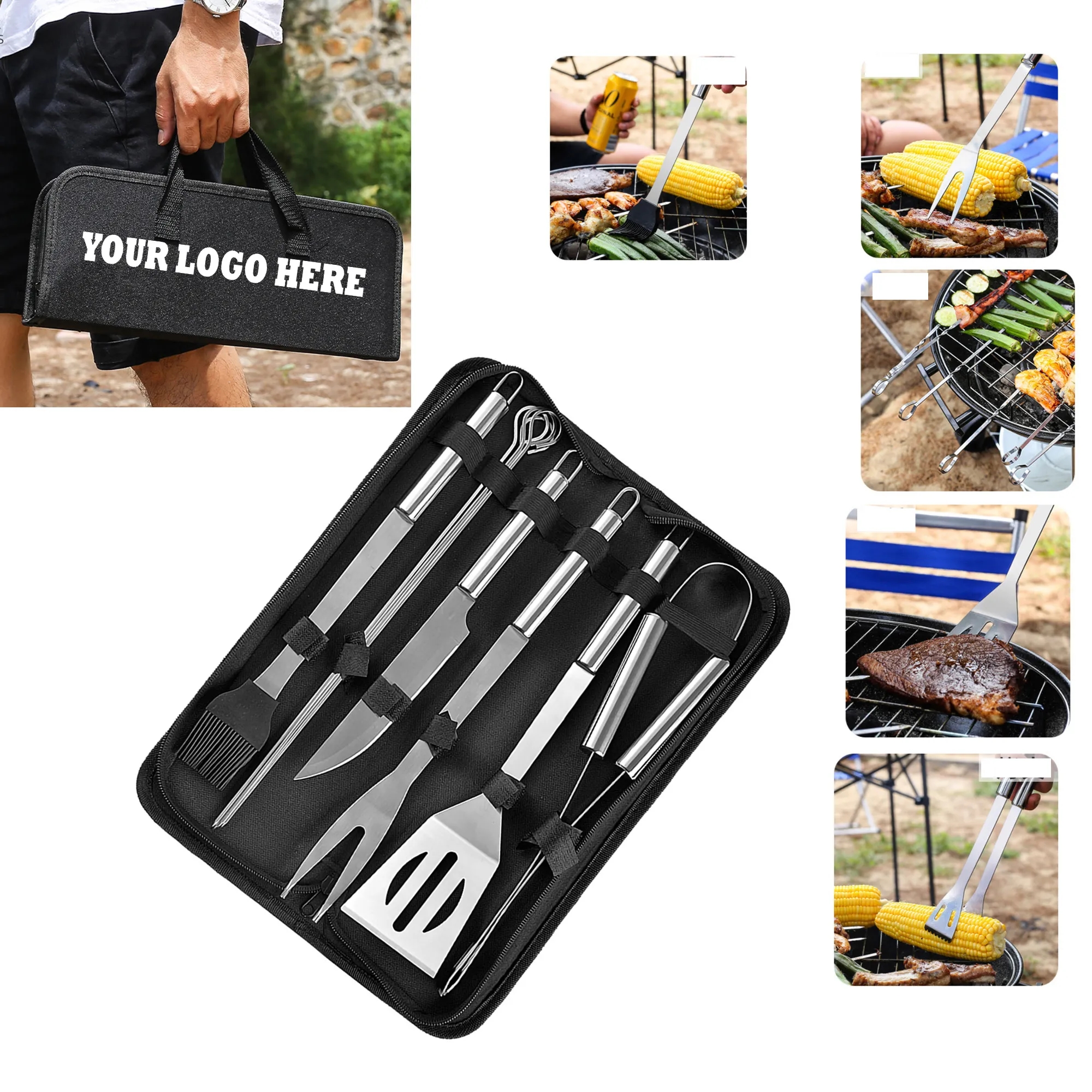 9PCS BBQ Stainless Steel Grill Accessories Tools Set MOQ20 1