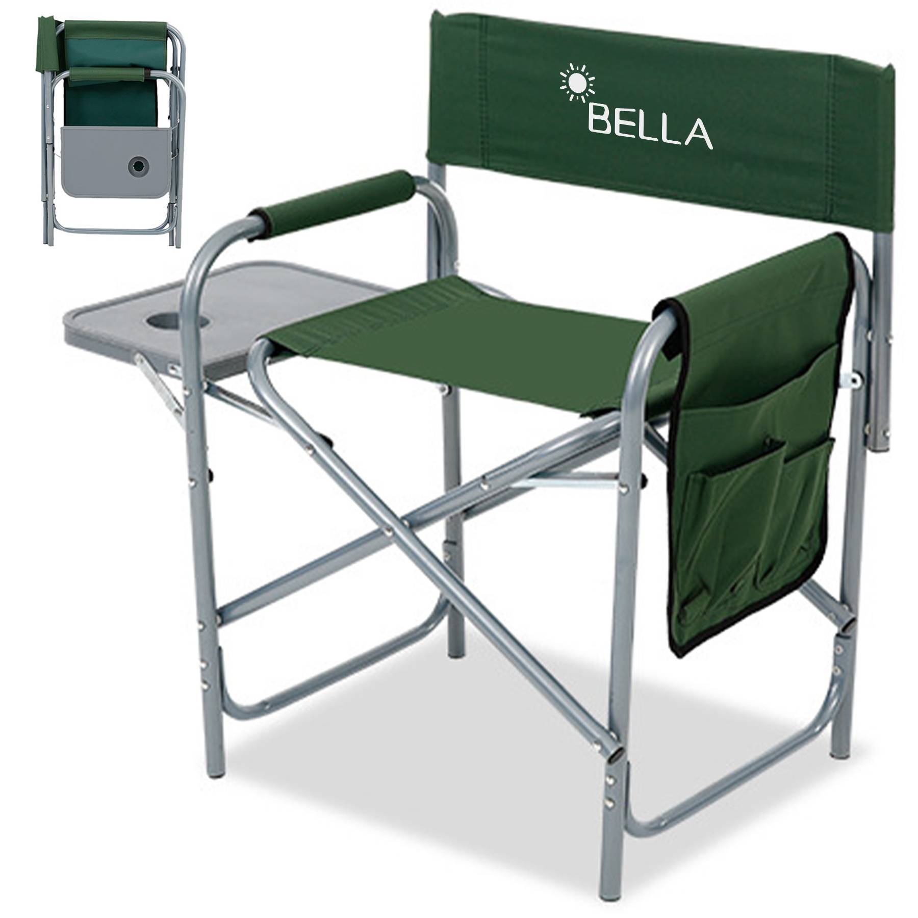 Steel folding camping chair beach high armchairs 6