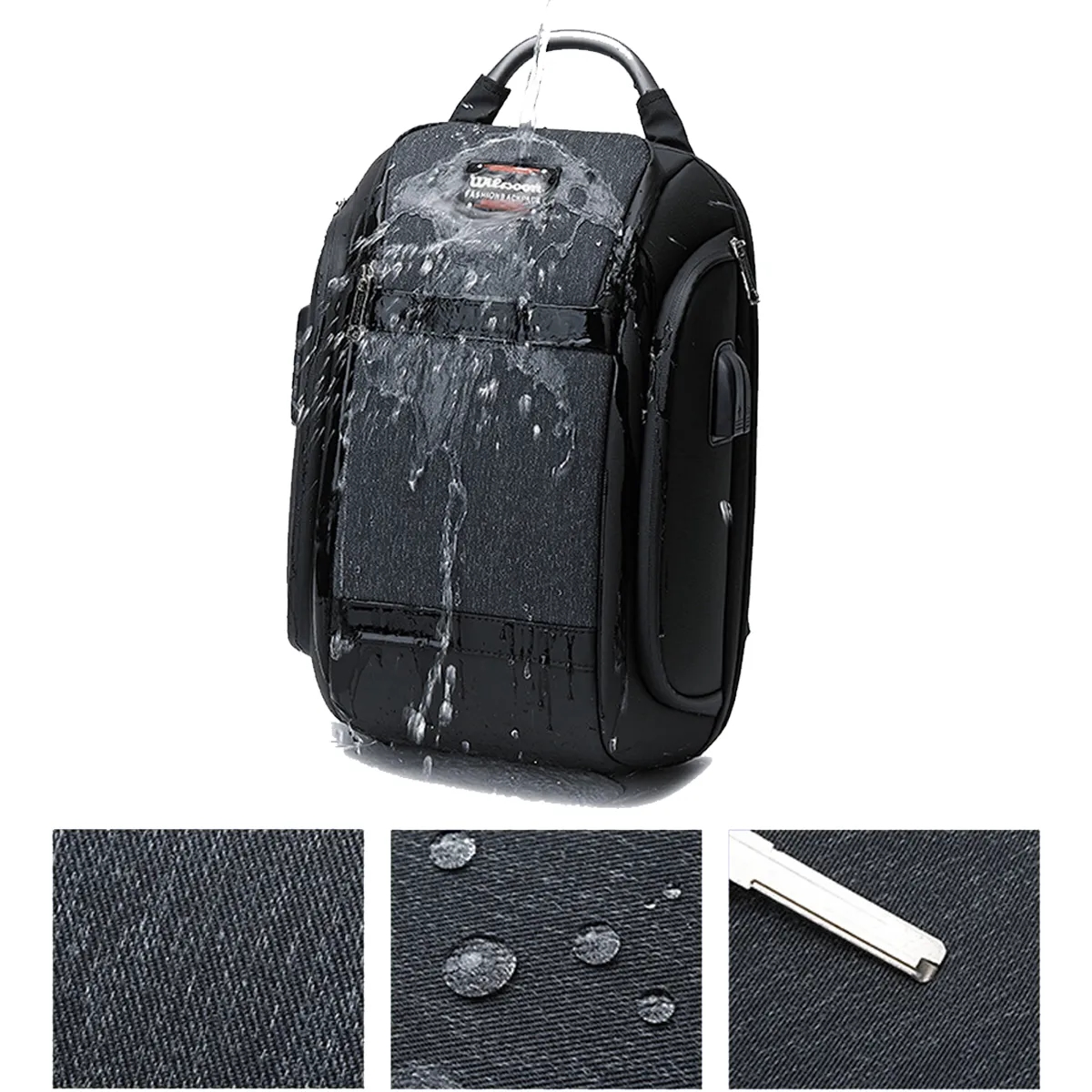 Business Anti Theft Waterproof Travel Shoulder Bag Backpack 7