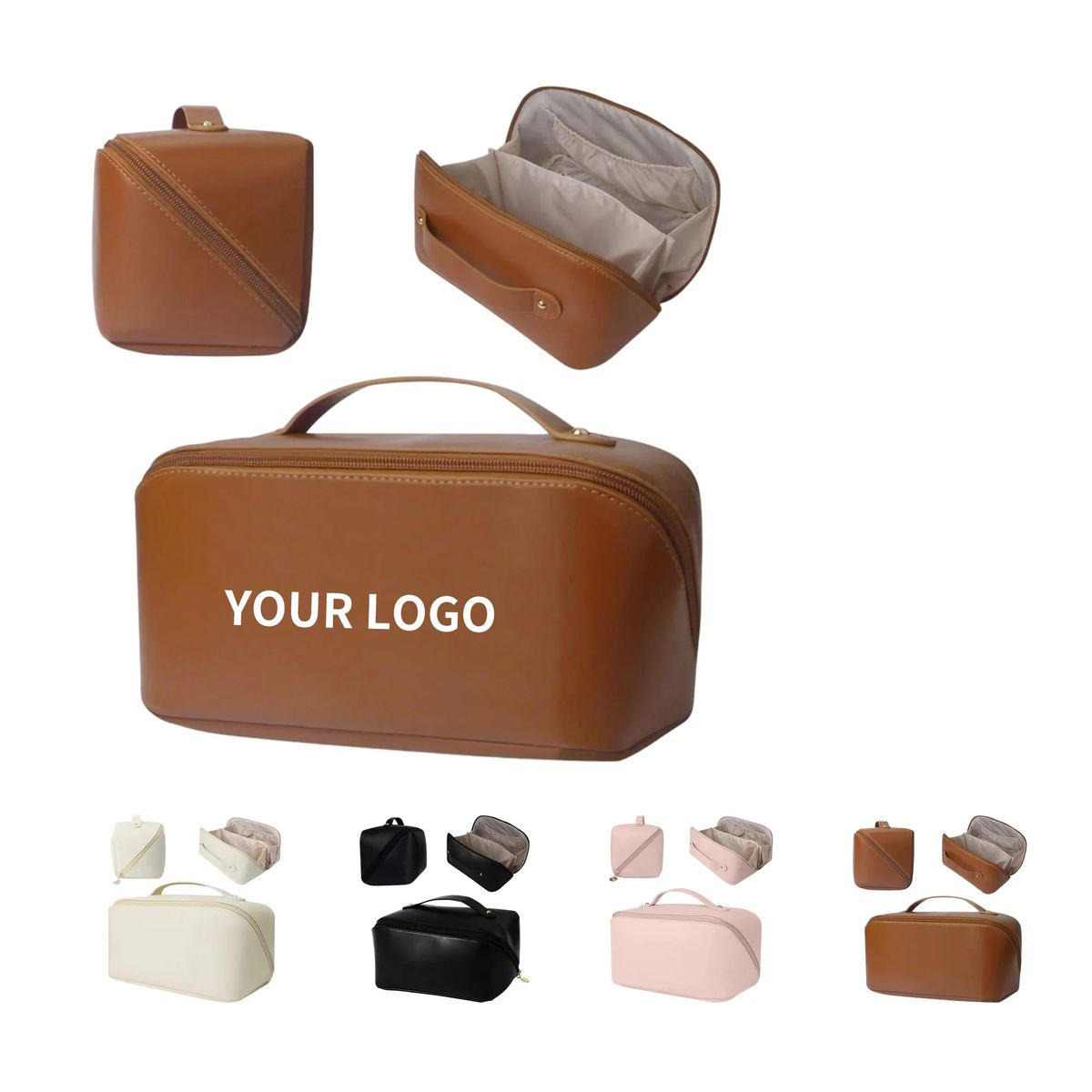 Durable PU Cosmetic Bag with Multiple Storage Sections 2