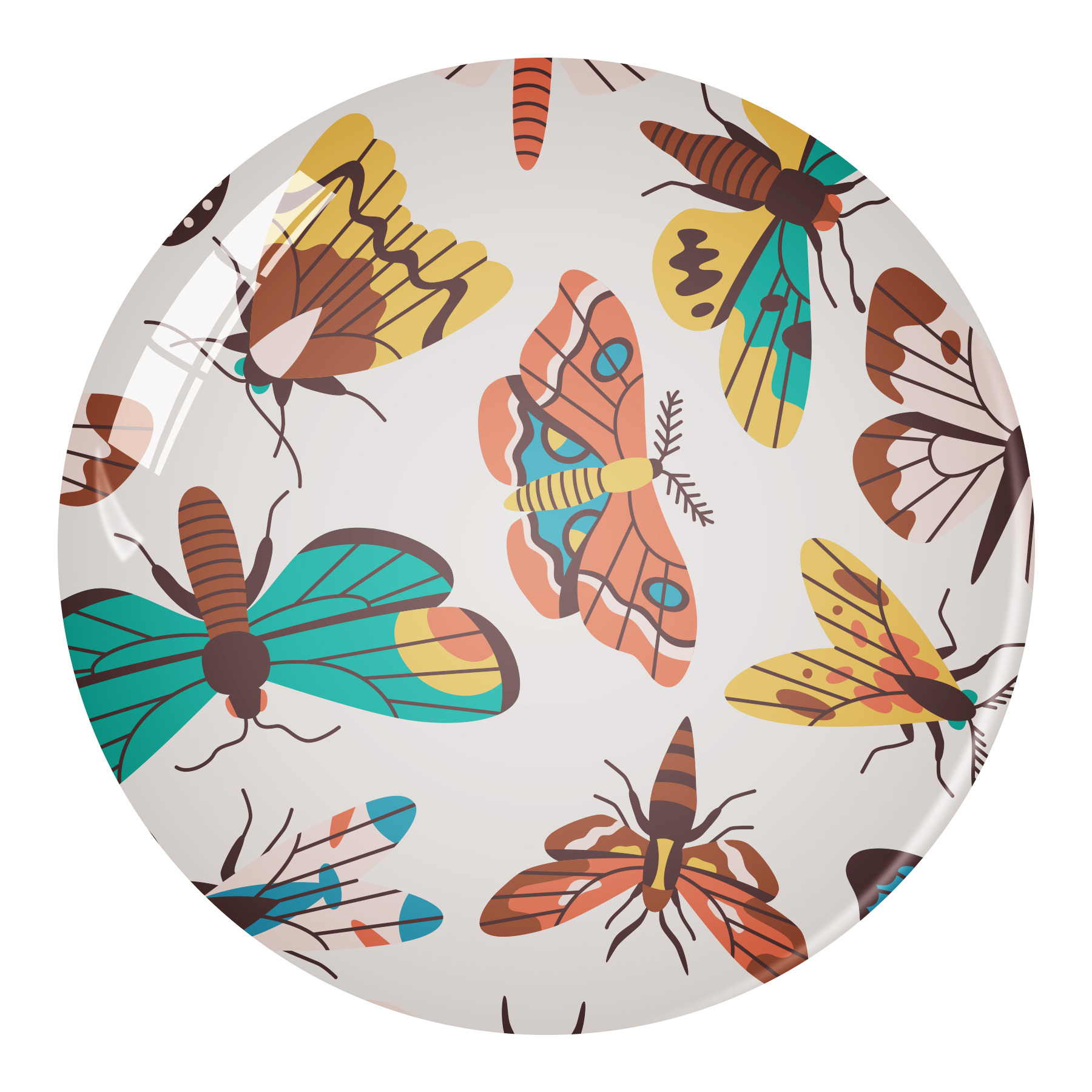 Round Fridge Magnets 17