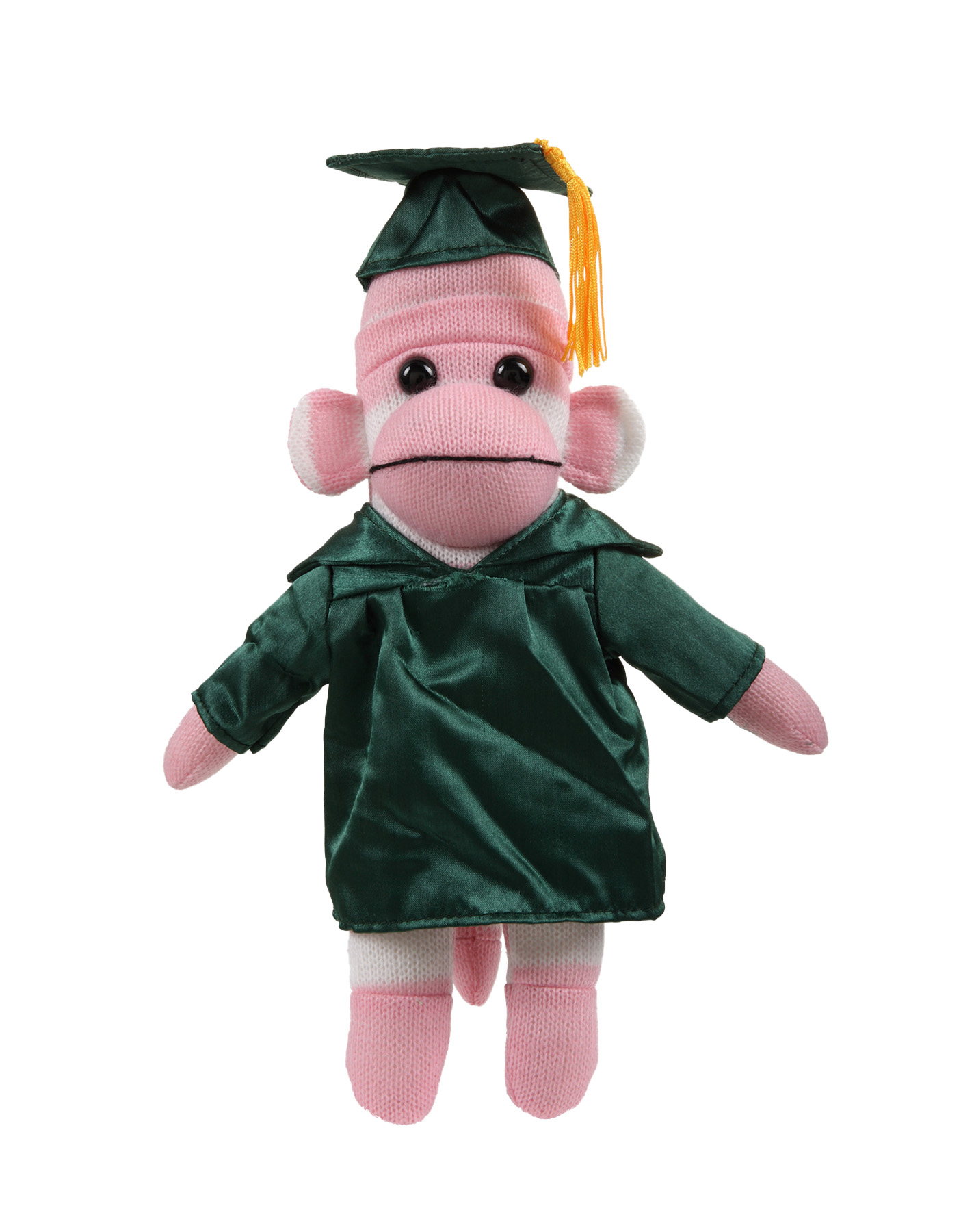 Pink Sock Monkey (Plush) in Graduation Cap & Gown 5