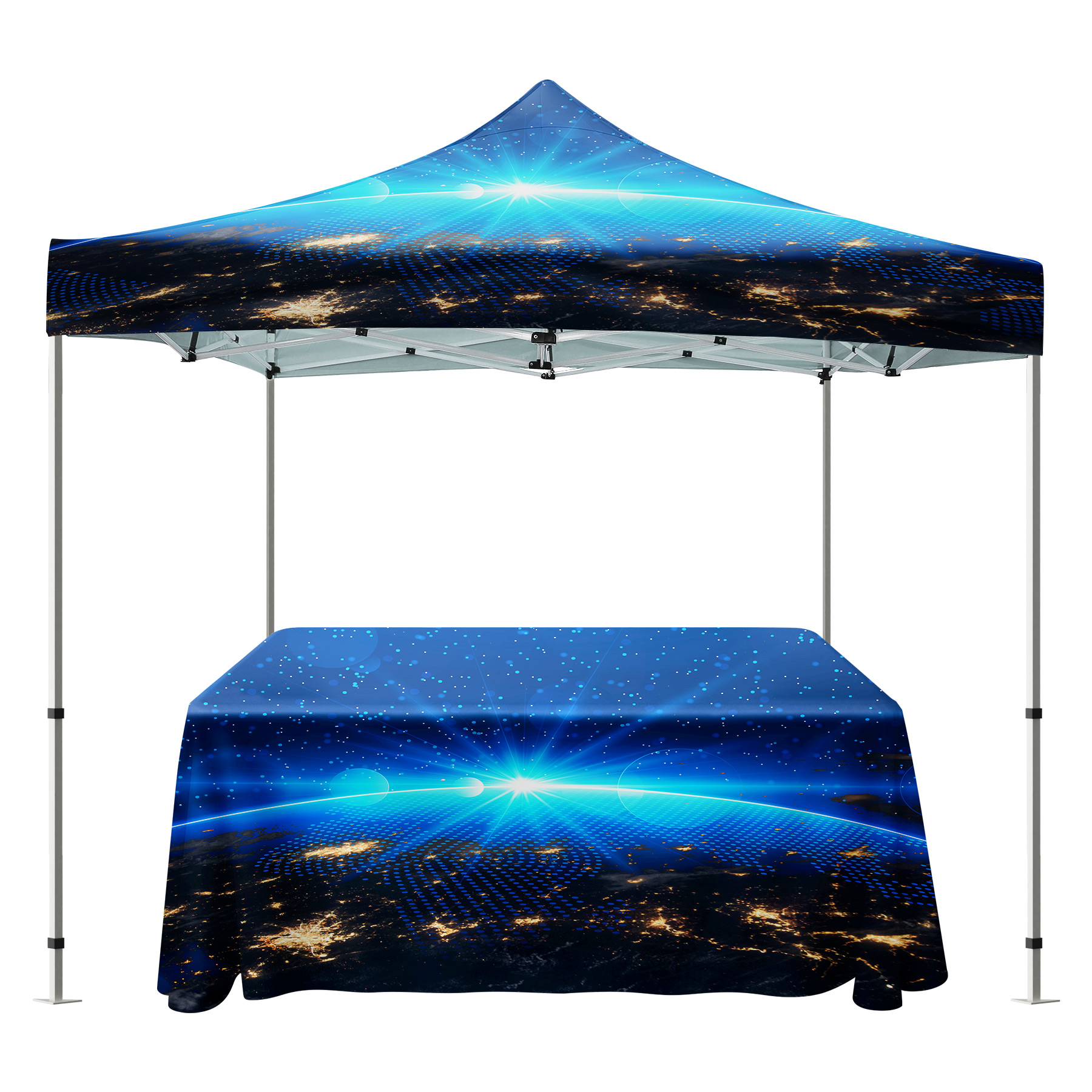 10' x 10' Advertising Canopy Tent With 6' Sublimated Table Cover Set 5