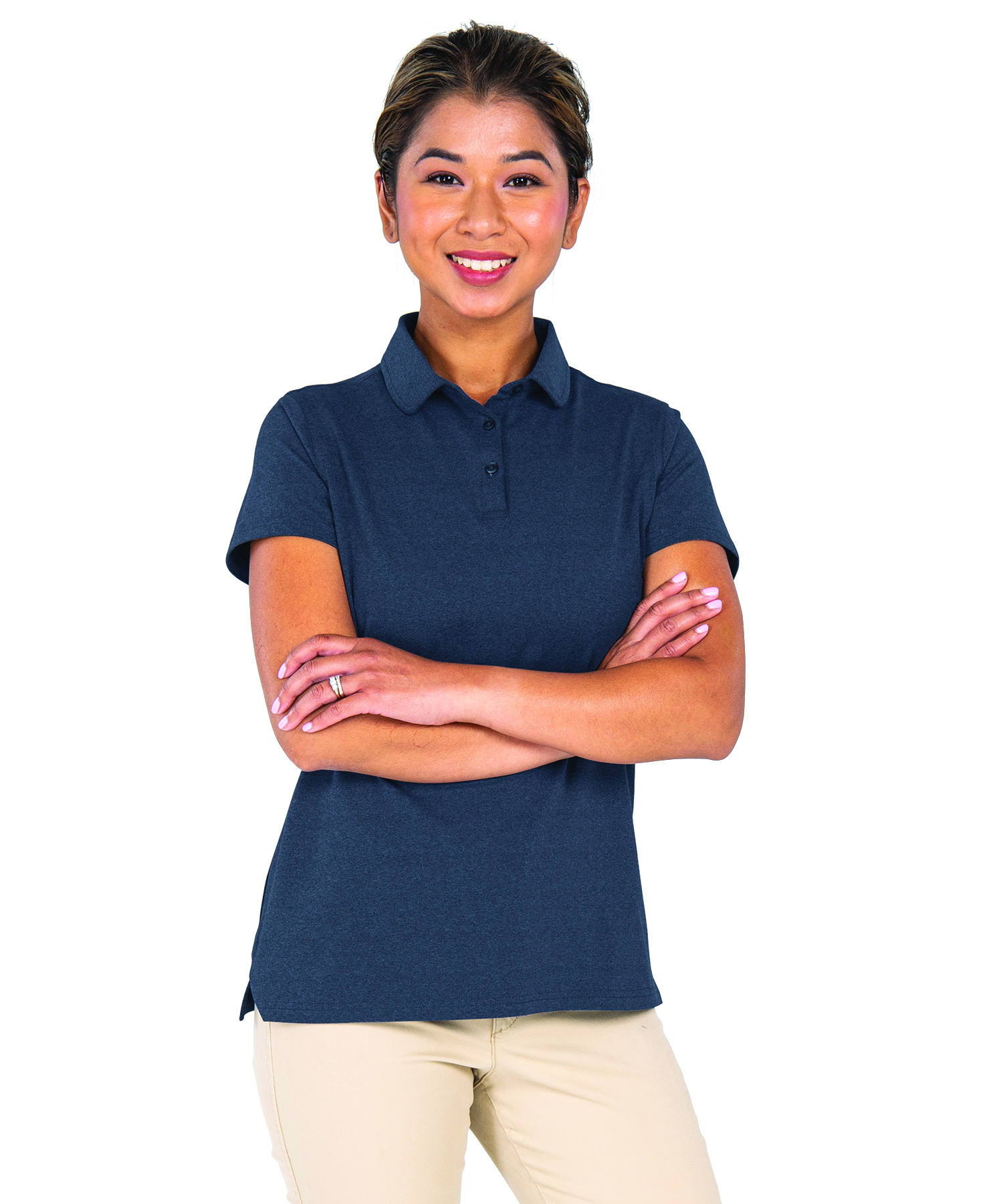 Women's Heathered Eco-Logic Stretch Polo 48
