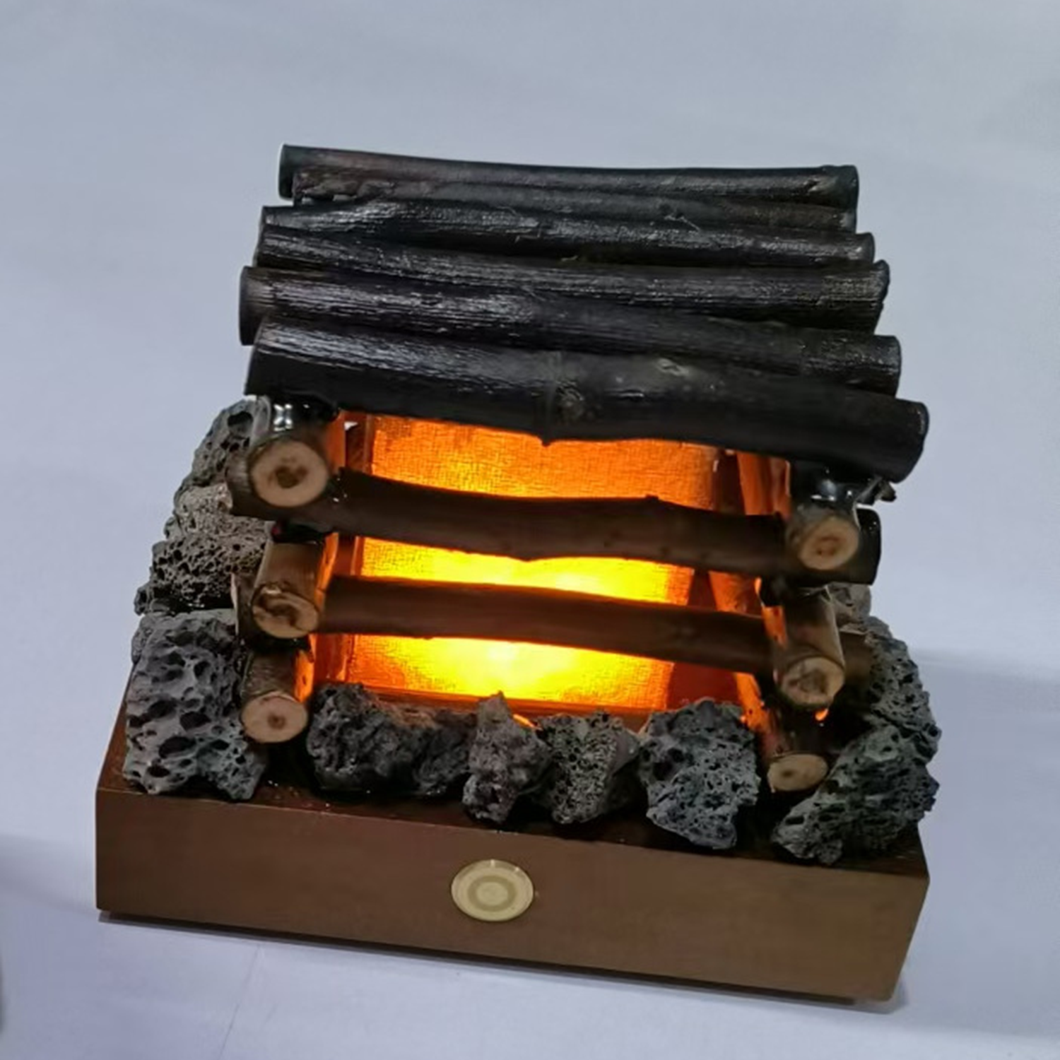 Wooden Flame Bonfire Burning White Noise Night Light 7