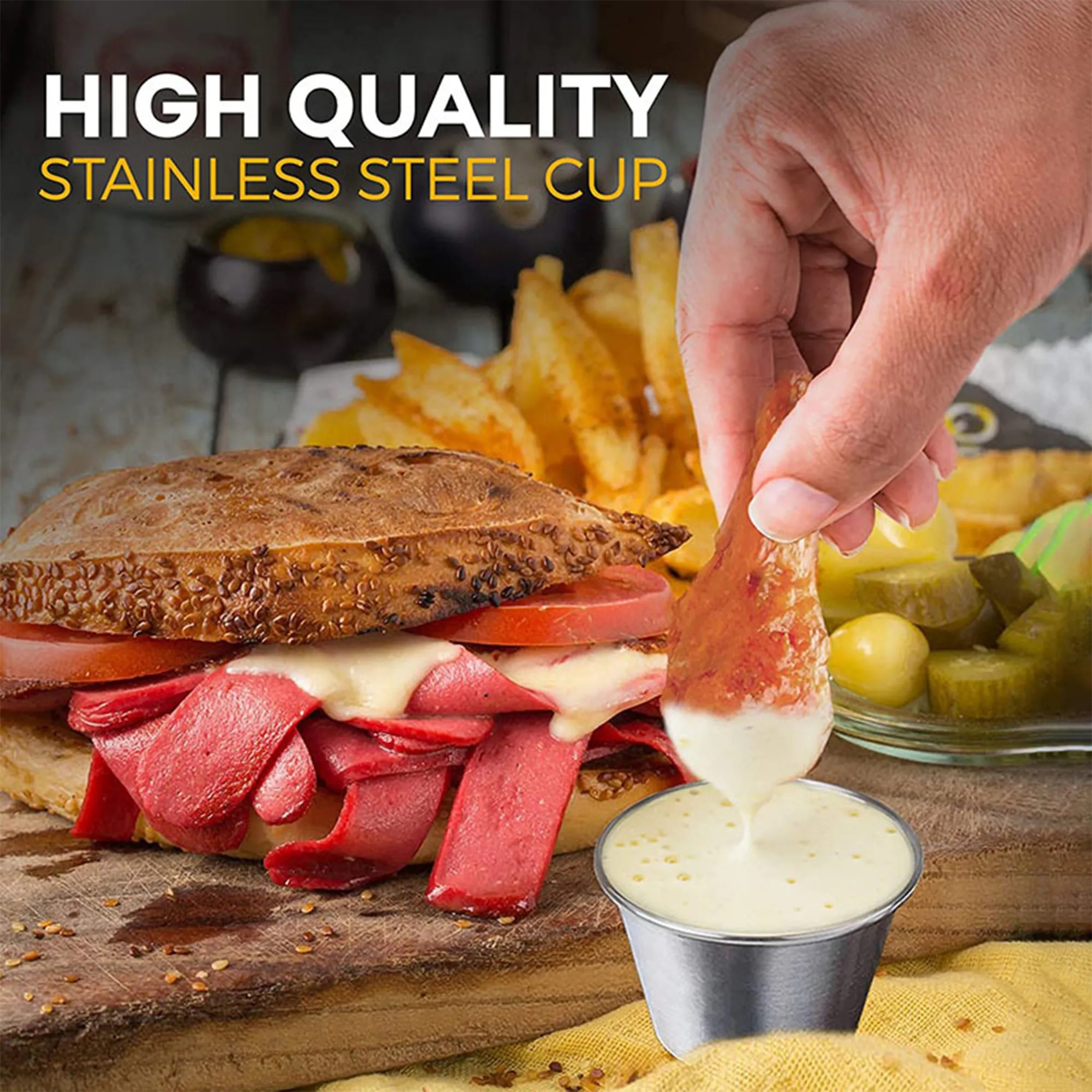 304 Stainless Steel Sauce Cup Condiment Container 1