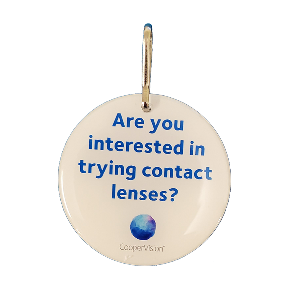 Zipper Pull Charms / Tag with single sided custom shape from 3.1 - 4 Sq. In.