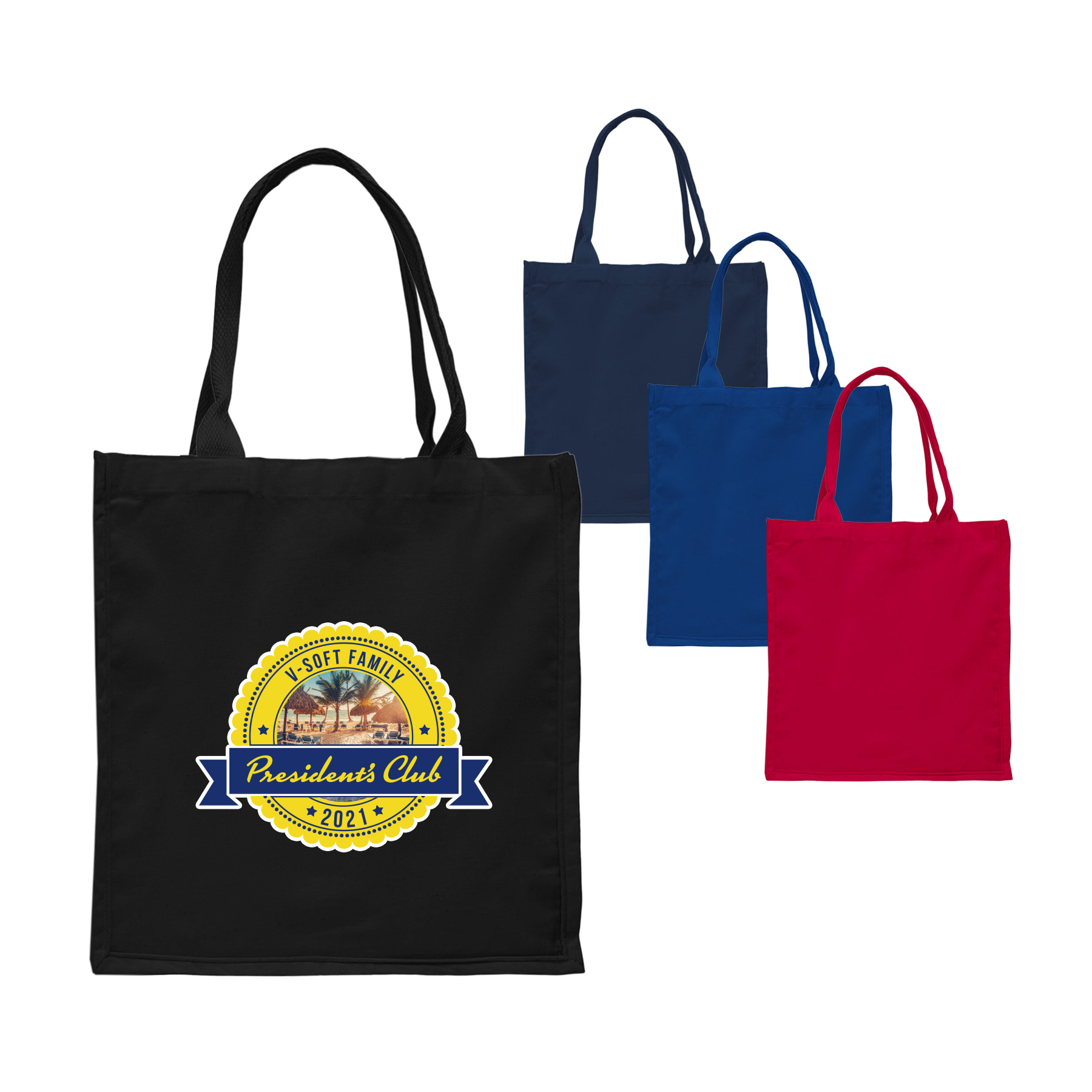 6 oz. 100% COTTON SHEETING FANCY SHIPPING TOTE BAG 2