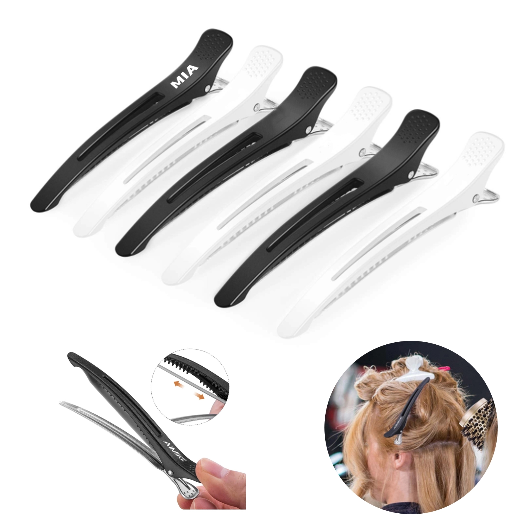 6 Pack No-Trace Hair Clips 2