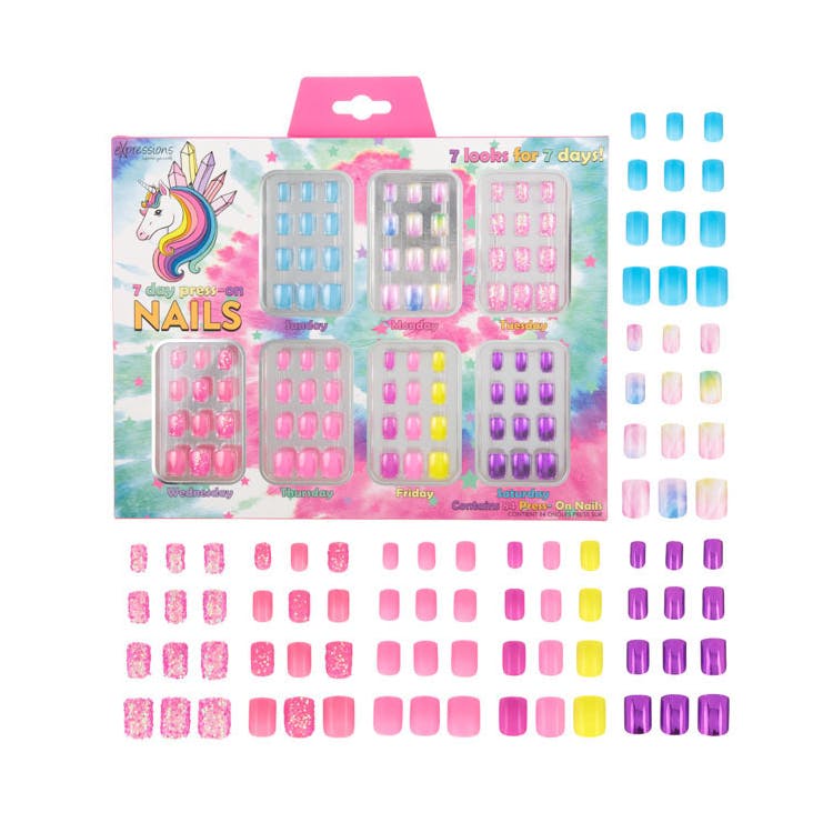 Press-On Nails Manicure Collection - 84 Pieces Unicorn 1