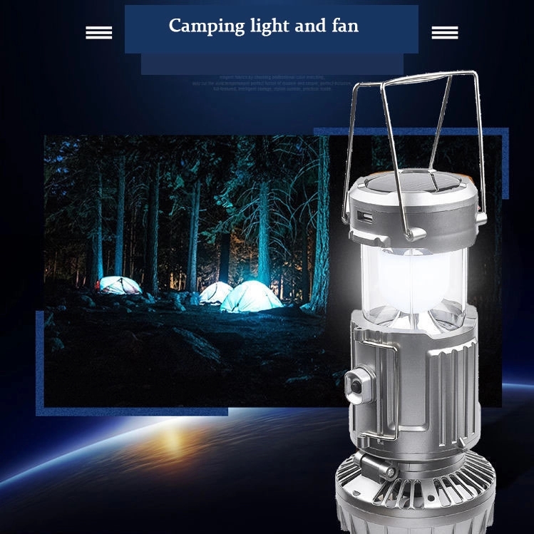 Rechangeable Led Emergency Light With Fan 2