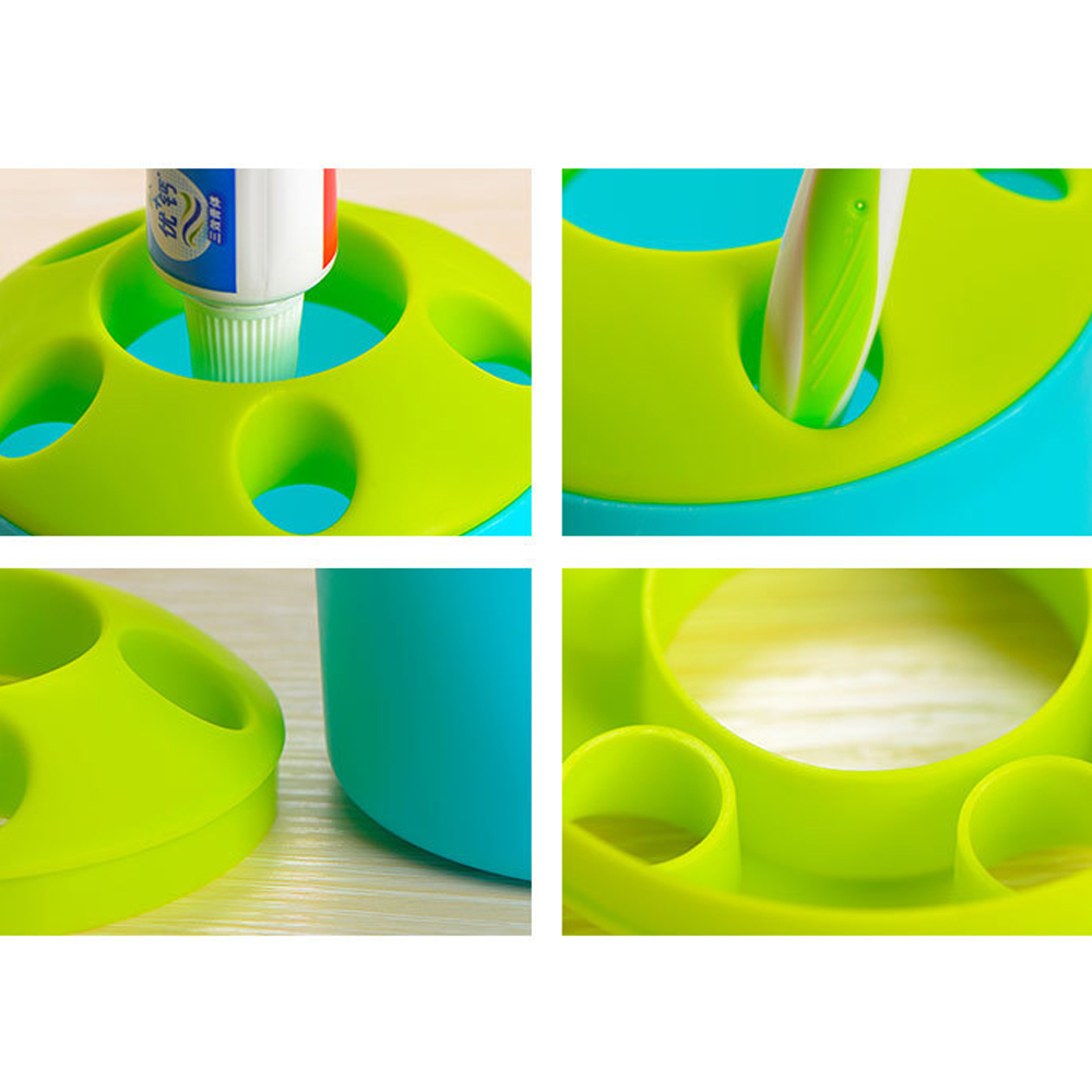 Multi-functional plastic pen holder toothbrush holder 5